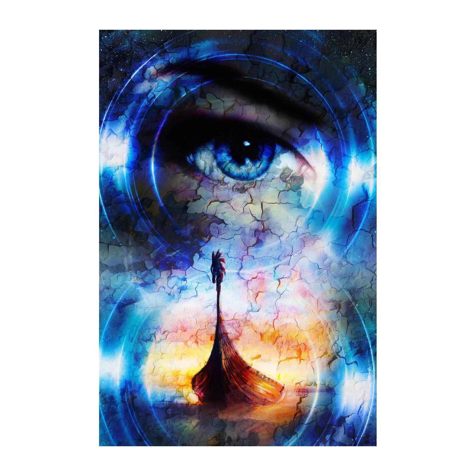 Mystic Viking Eye & Longship Wall Art
