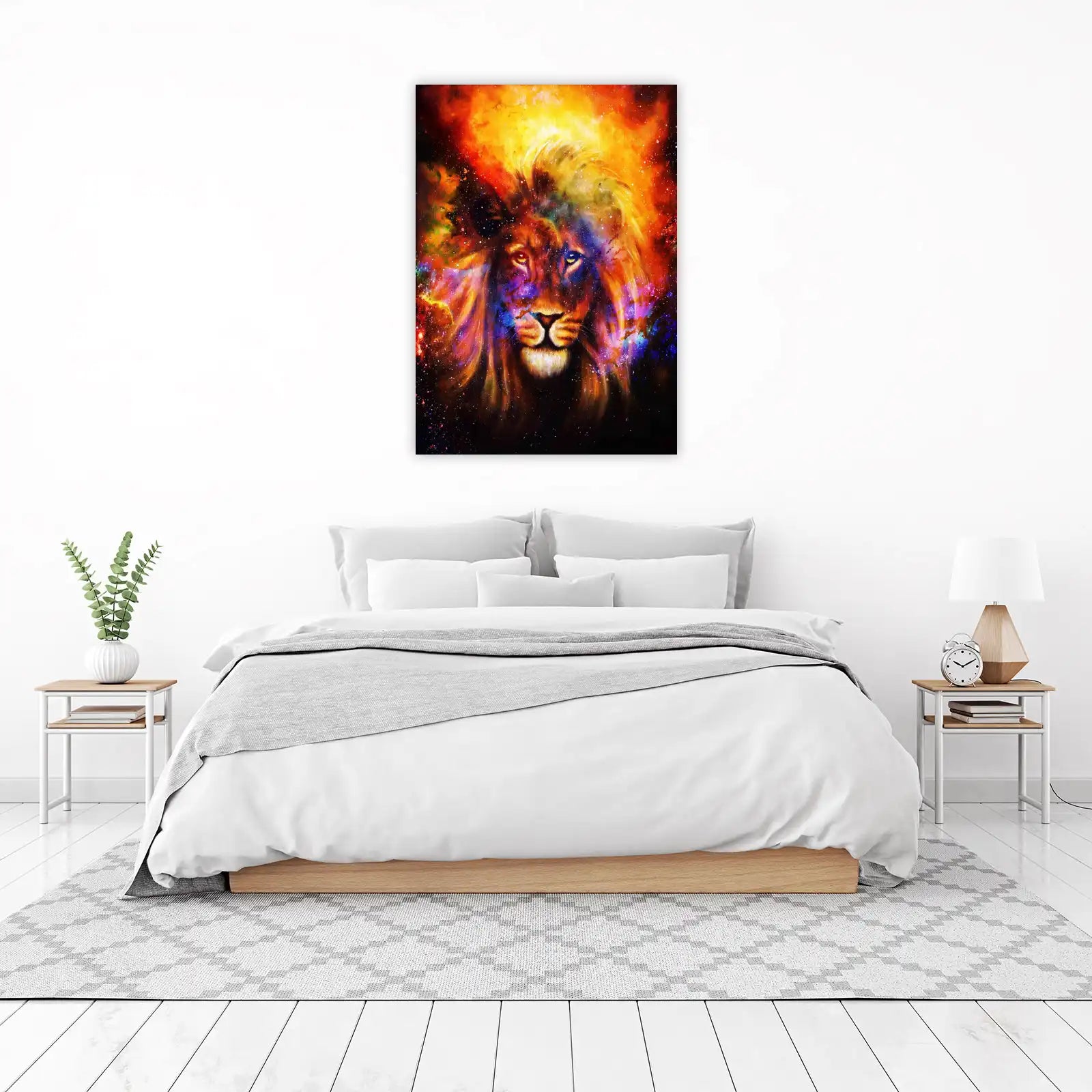 Cosmic Lion Nebula Art Wall Art
