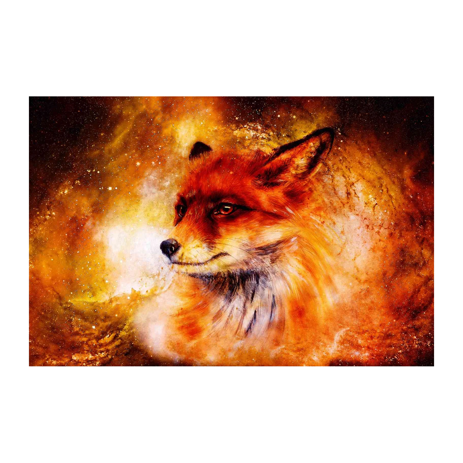 Mystic Fox Galaxy Wall Art