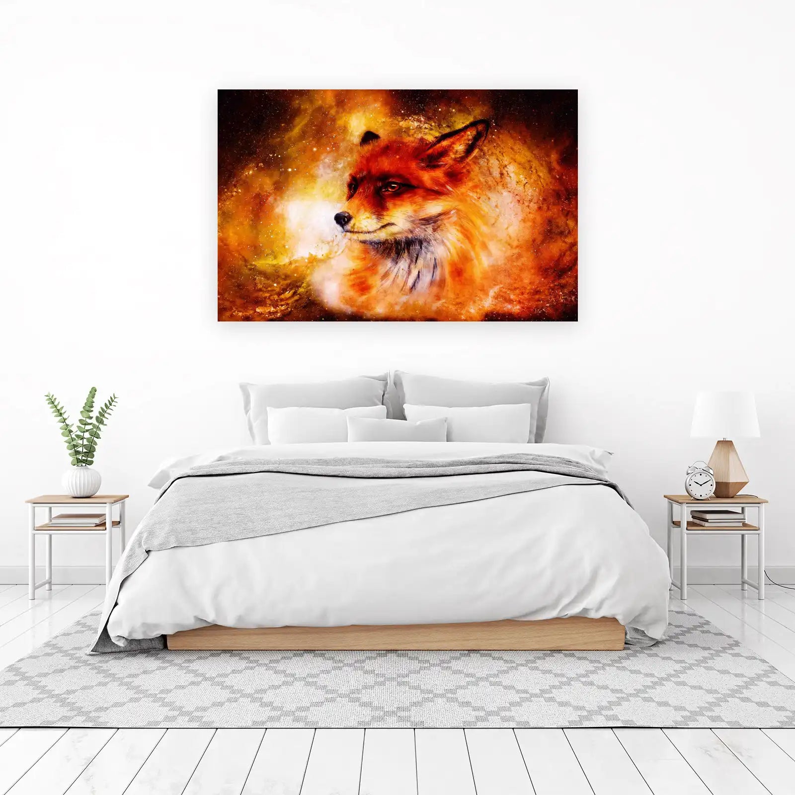 Mystic Fox Galaxy Wall Art