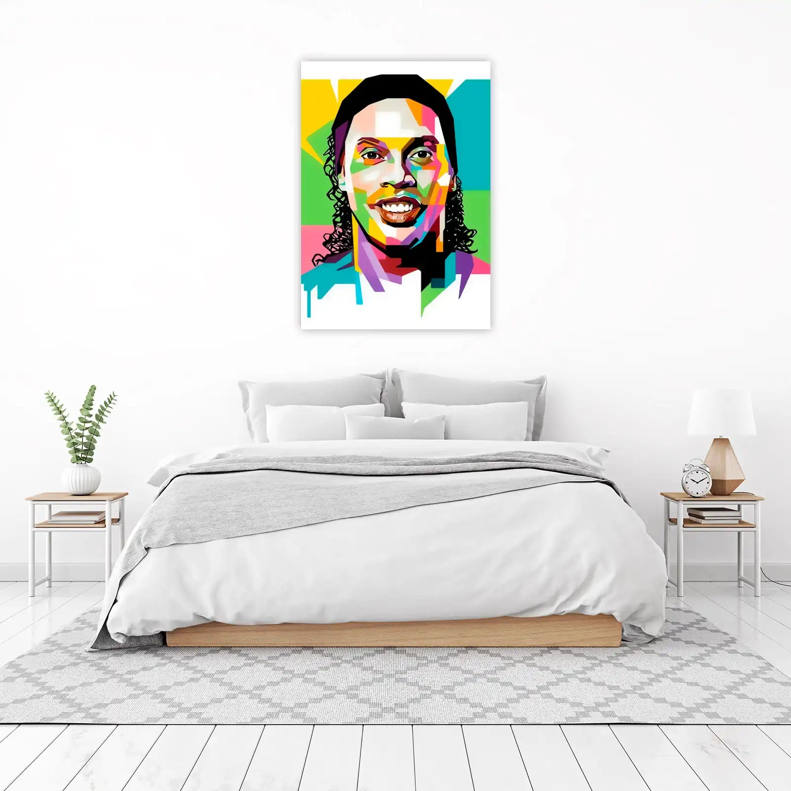 Vibrant Ronaldinho Pop Art Wall Art