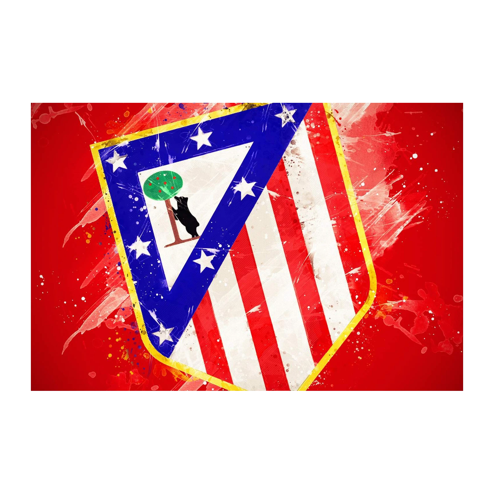 Atletico Madrid Crest Art Wall Art