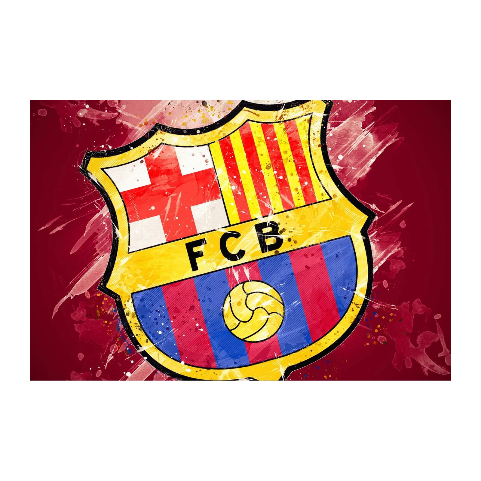 FC Barcelona Grunge Crest Wall Art