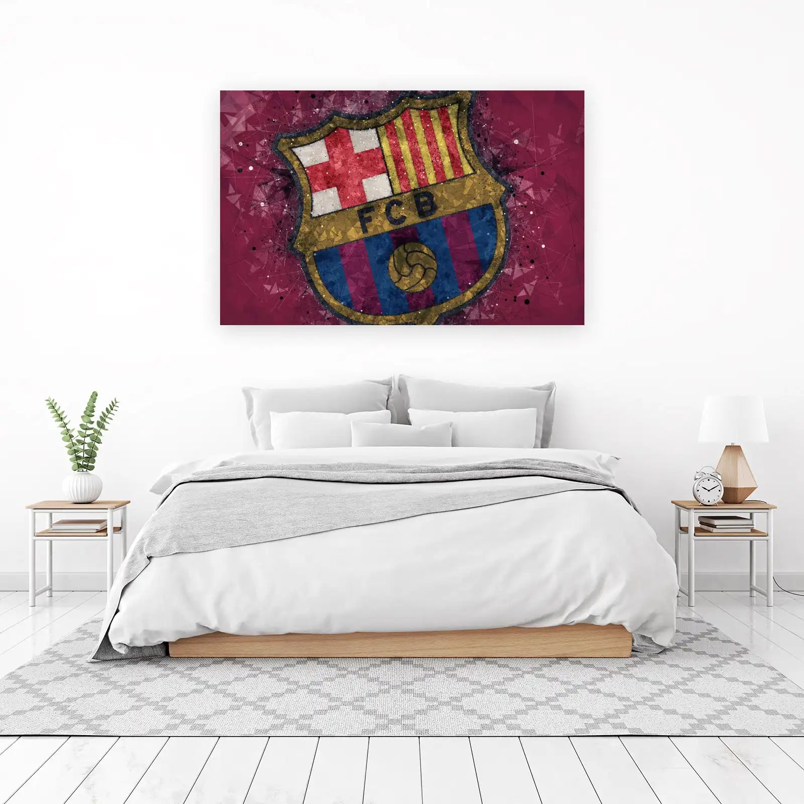 FC Barcelona Logo Geometric Art Wall Art