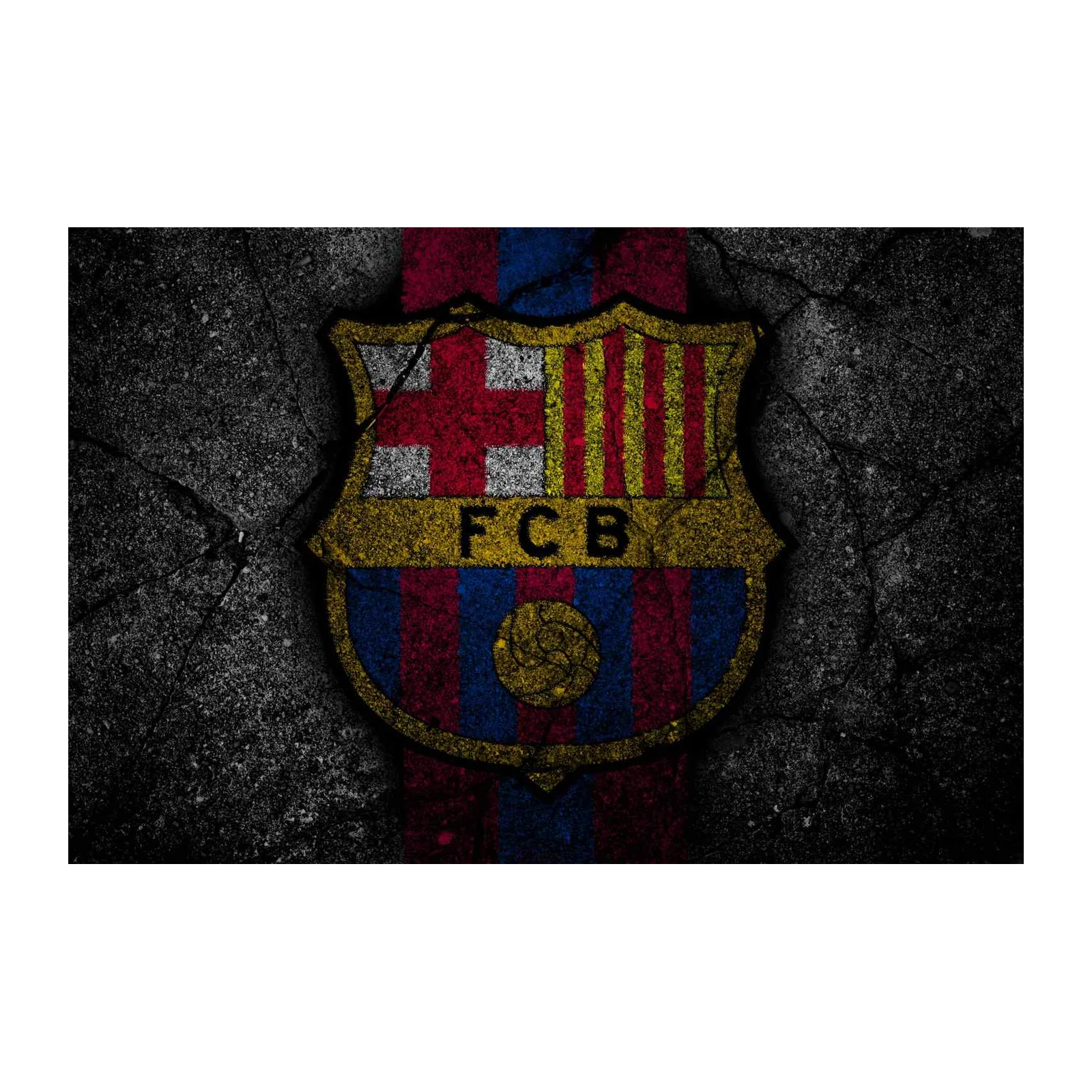 FC Barcelona Grunge Emblem Wall Art