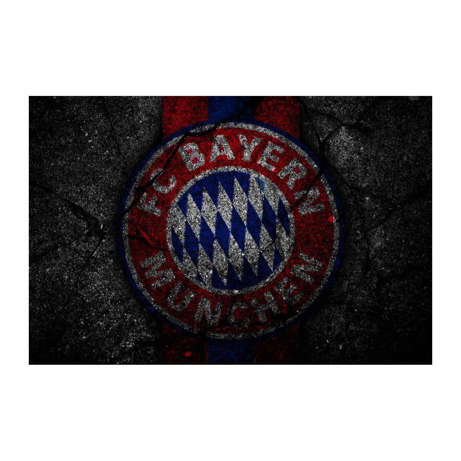 FC Bayern Munich Grunge Logo Wall Art
