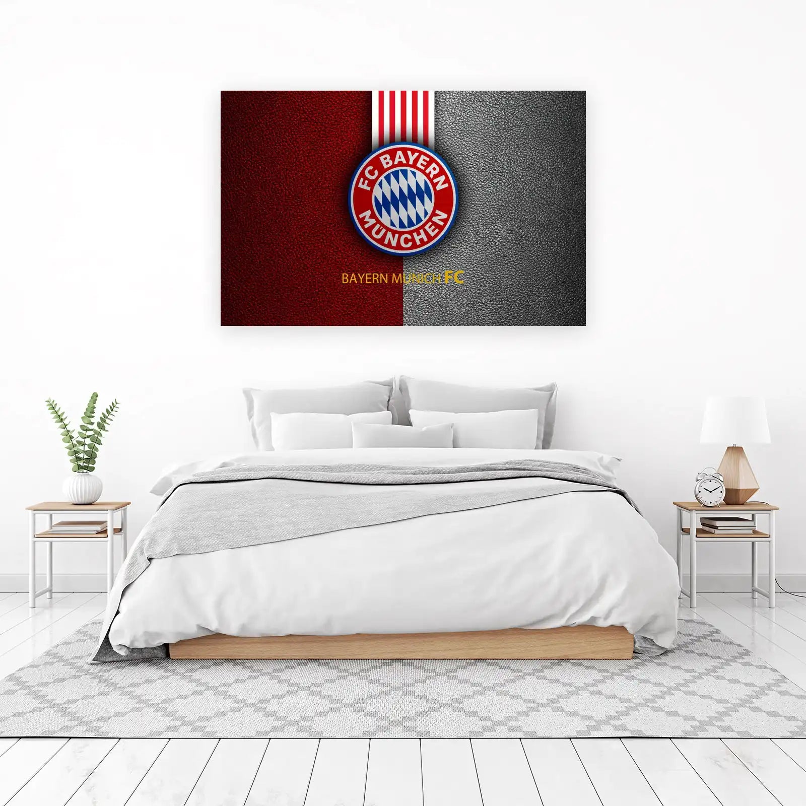 Bayern Munich FC Logo Red Black Wall Art