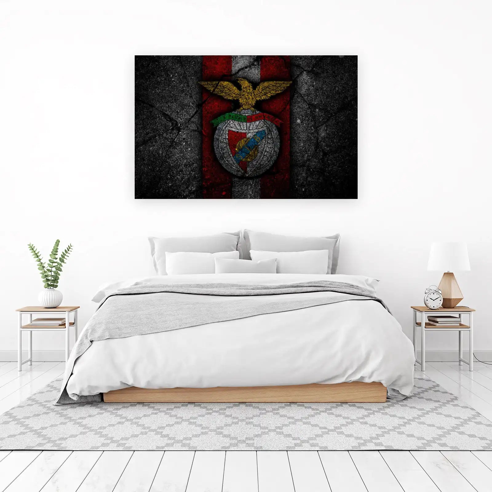 Benfica Eagle Crest Grunge Wall Art