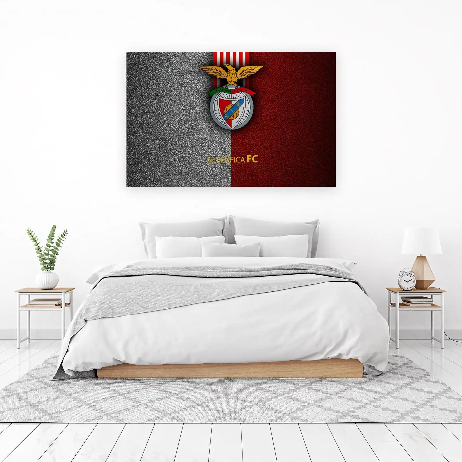 SL Benfica FC Logo Leather Textured Wall Art