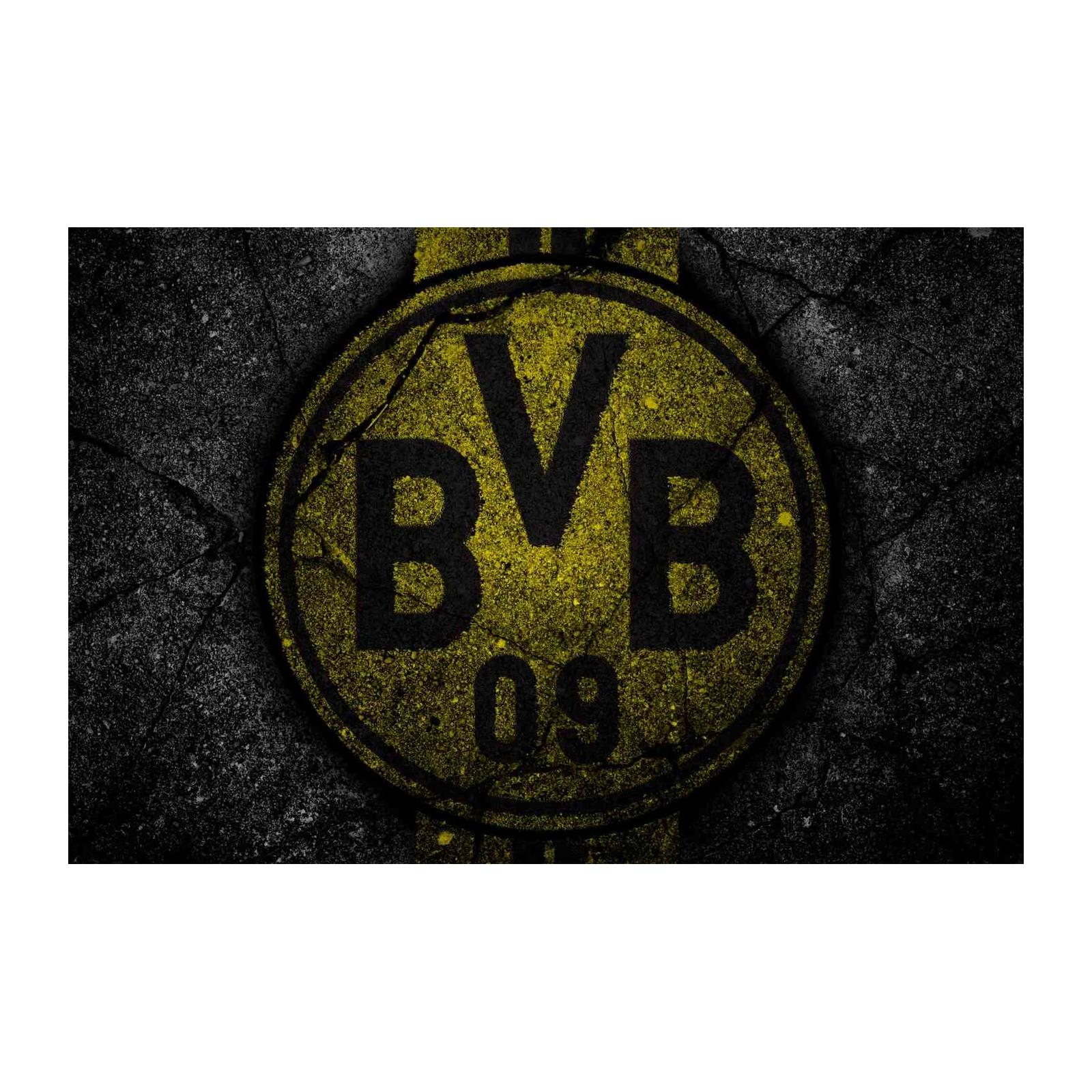 BVB Dortmund Grunge Logo Wall Art
