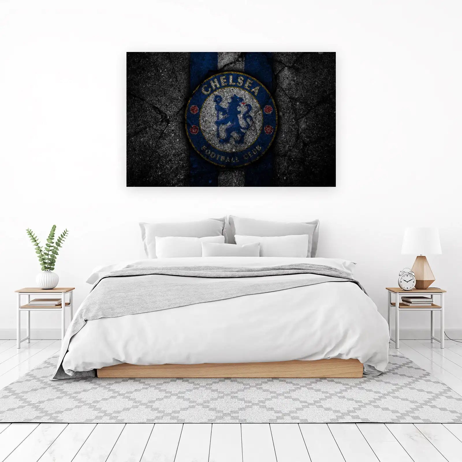 Rugged Chelsea FC Lion Crest Wall Art
