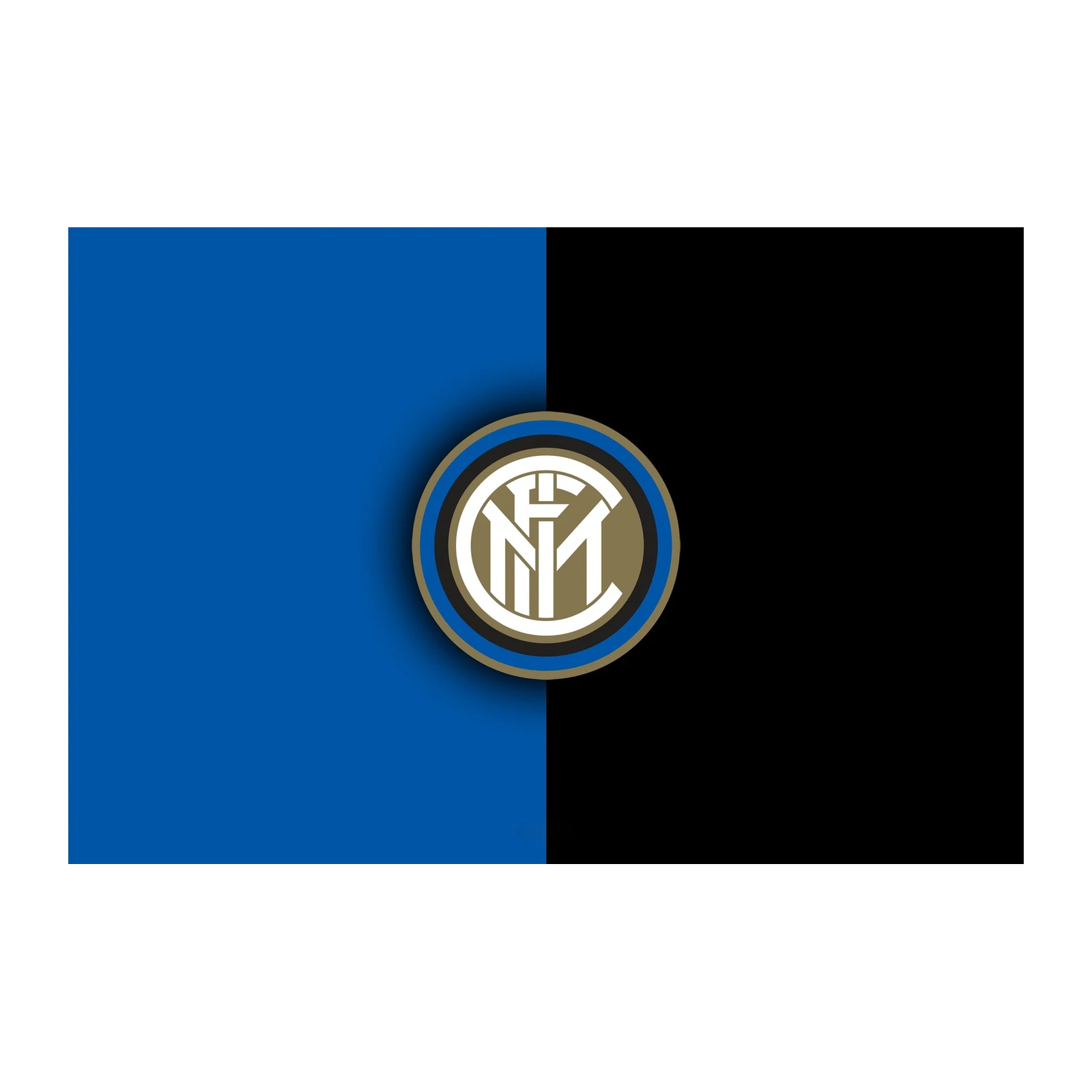 Inter Milan Logo Blue Black Wall Art