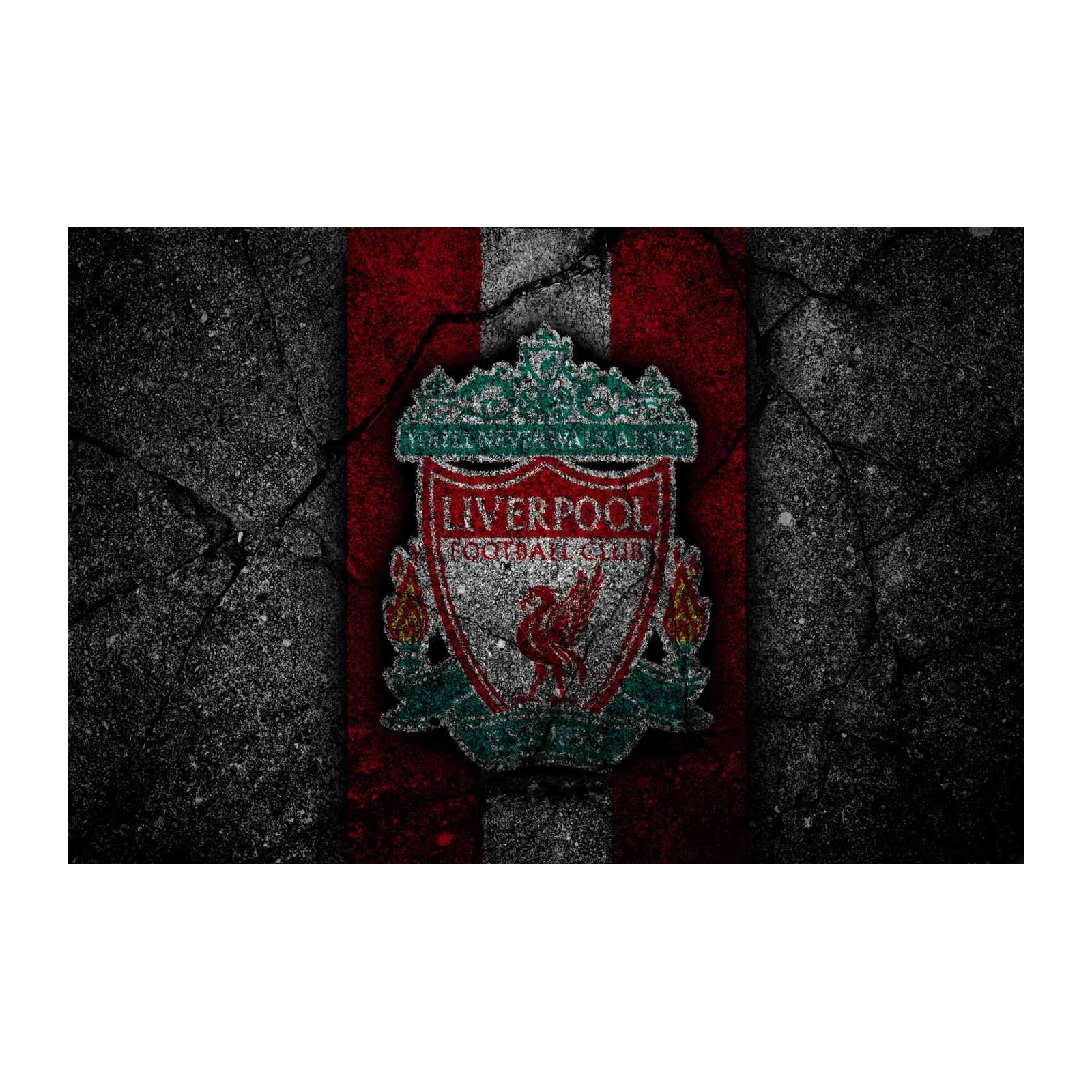 Bold Liverpool FC Grunge Crest Wall Art