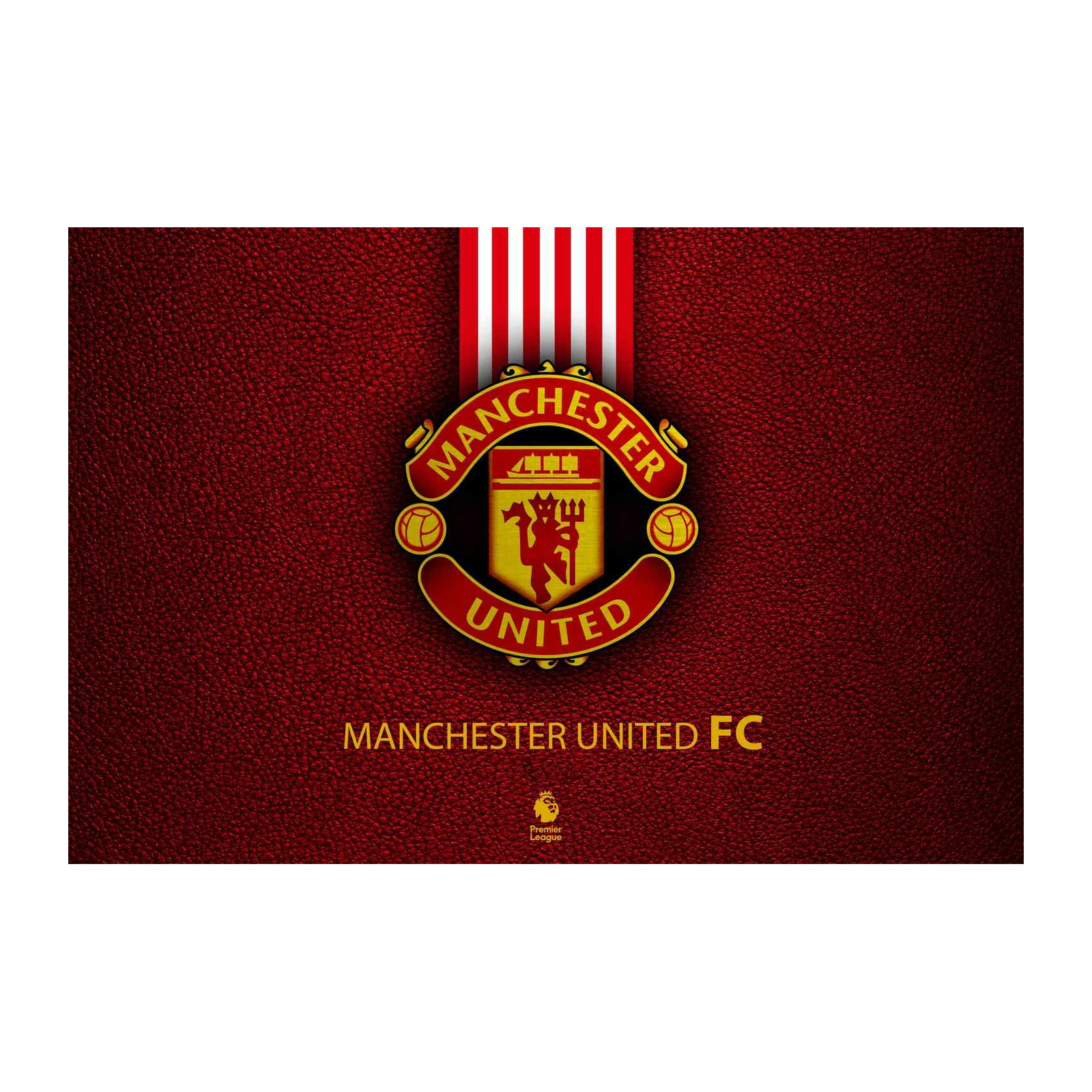 Manchester United FC Logo Red Texture Wall Art