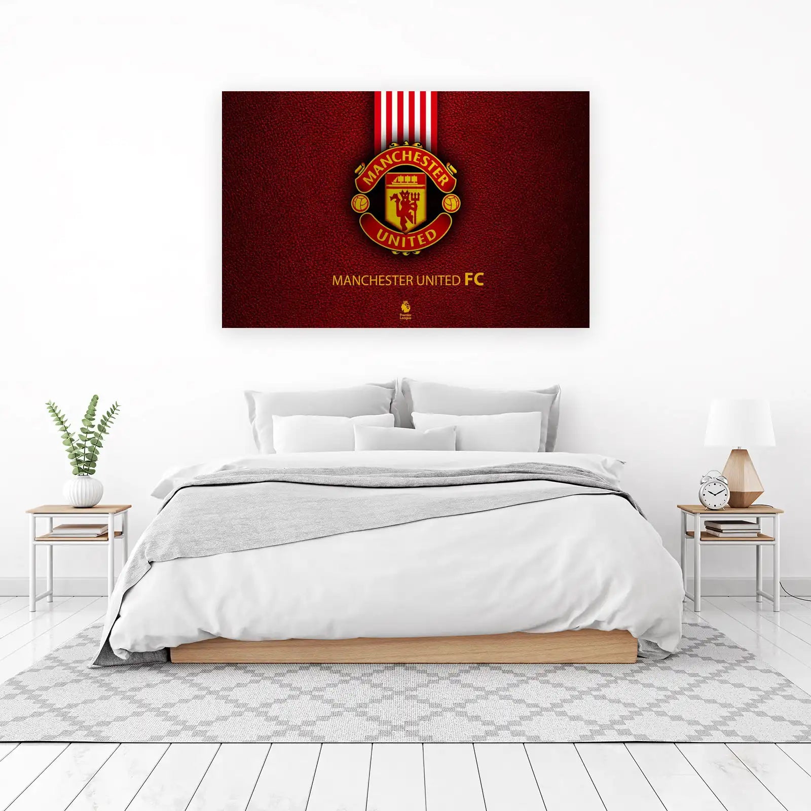 Manchester United FC Logo Red Texture Wall Art