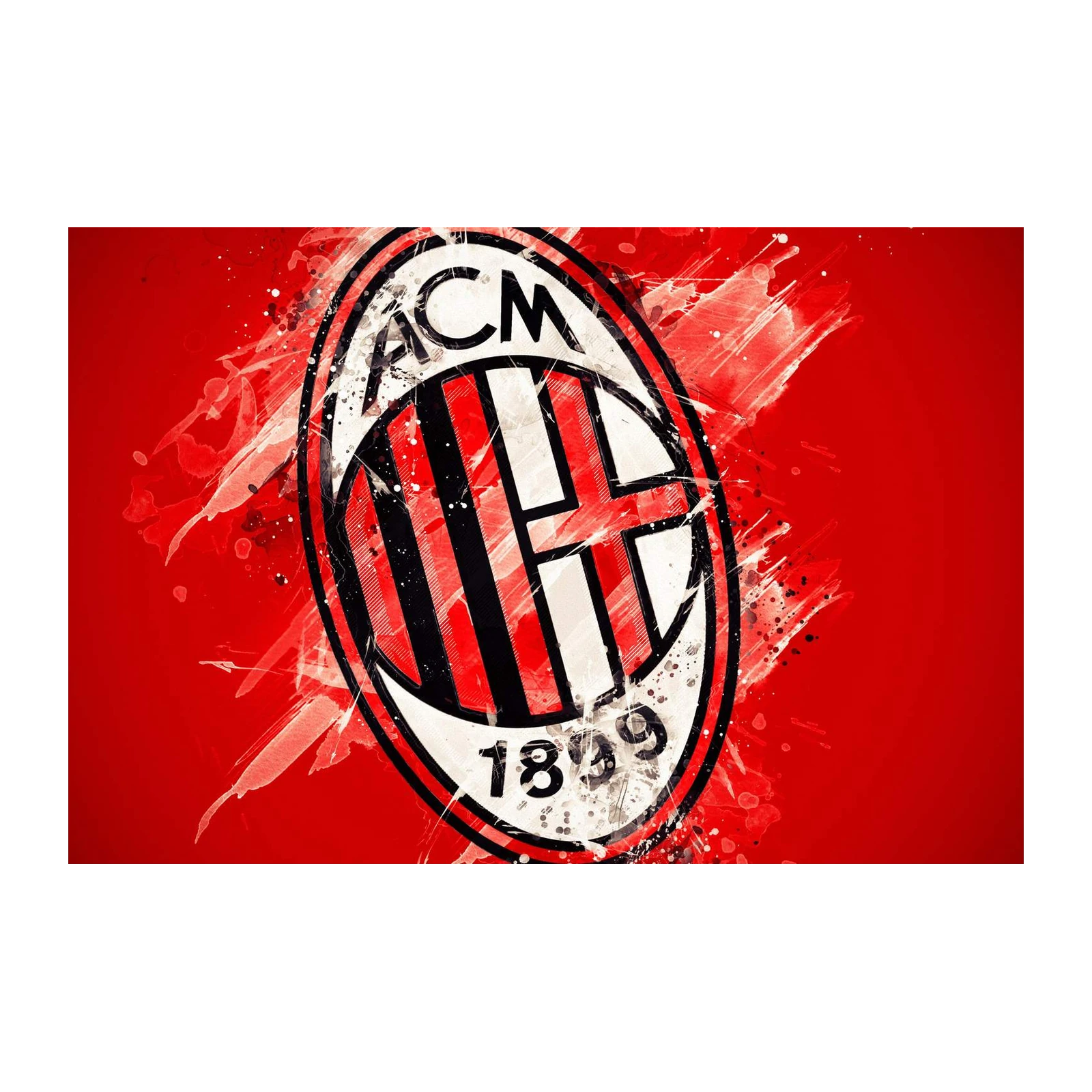AC Milan Retro Grunge Art Wall Art