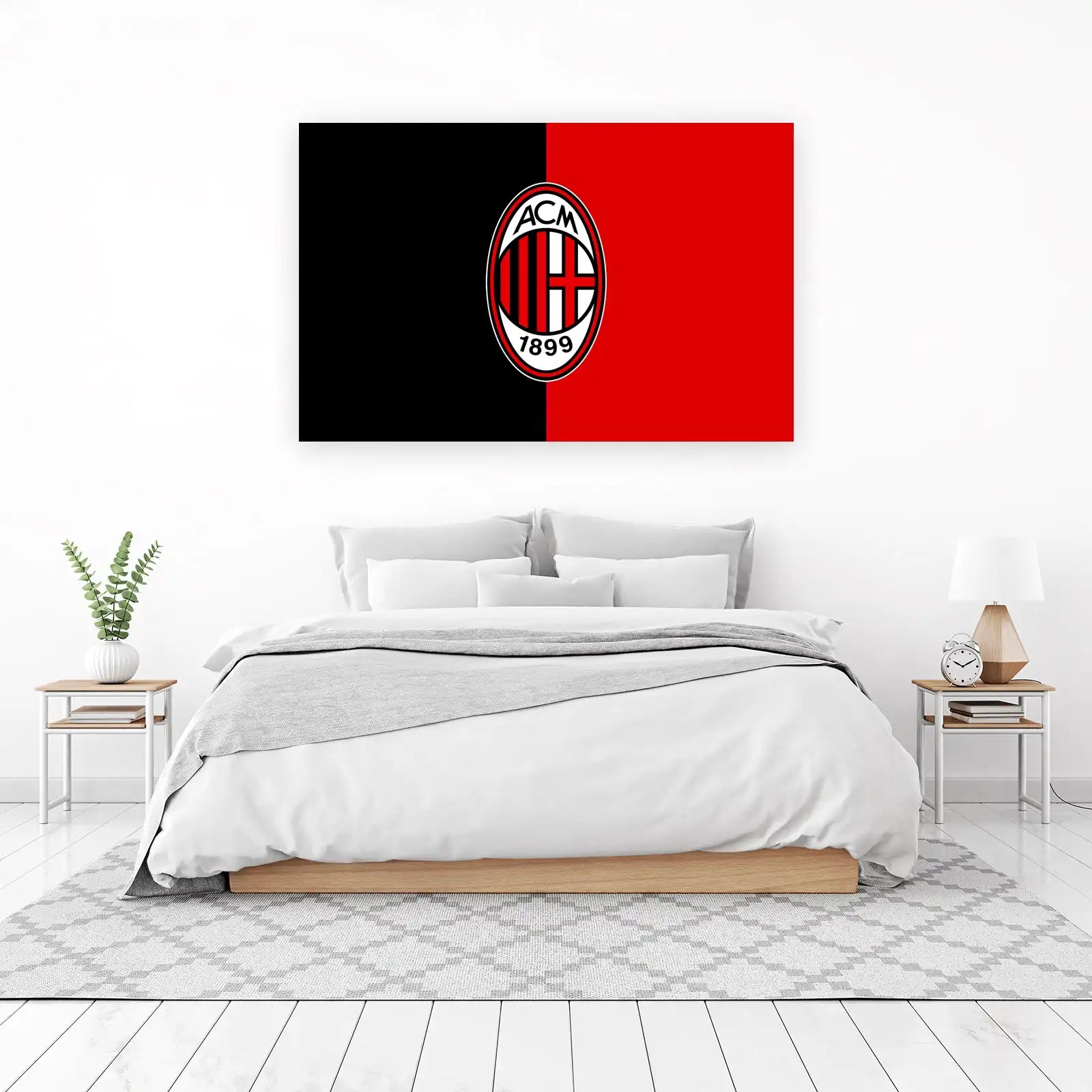 AC Milan Logo Red & Black Wall Art