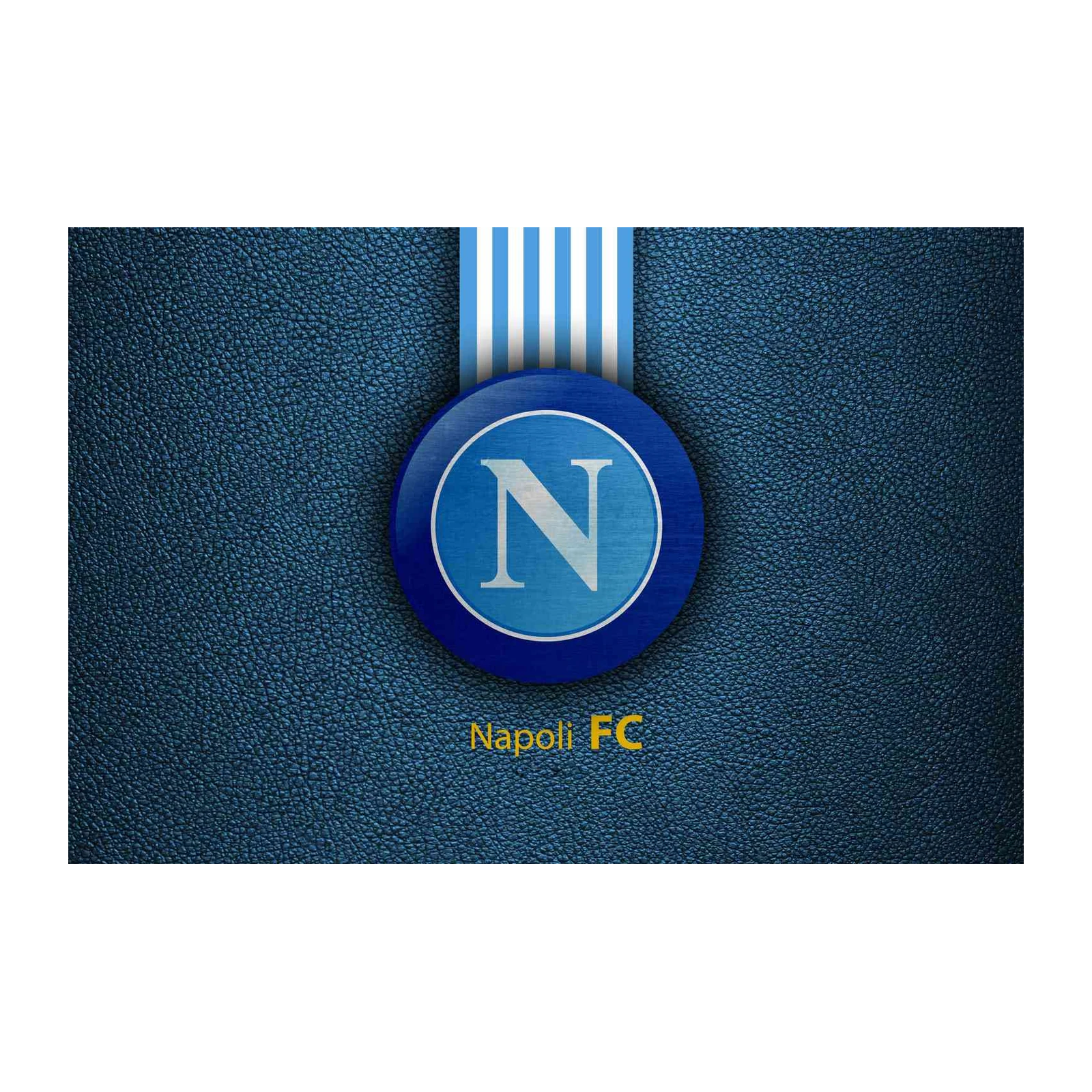 SSC Napoli Crest Blue Texture Wall Art