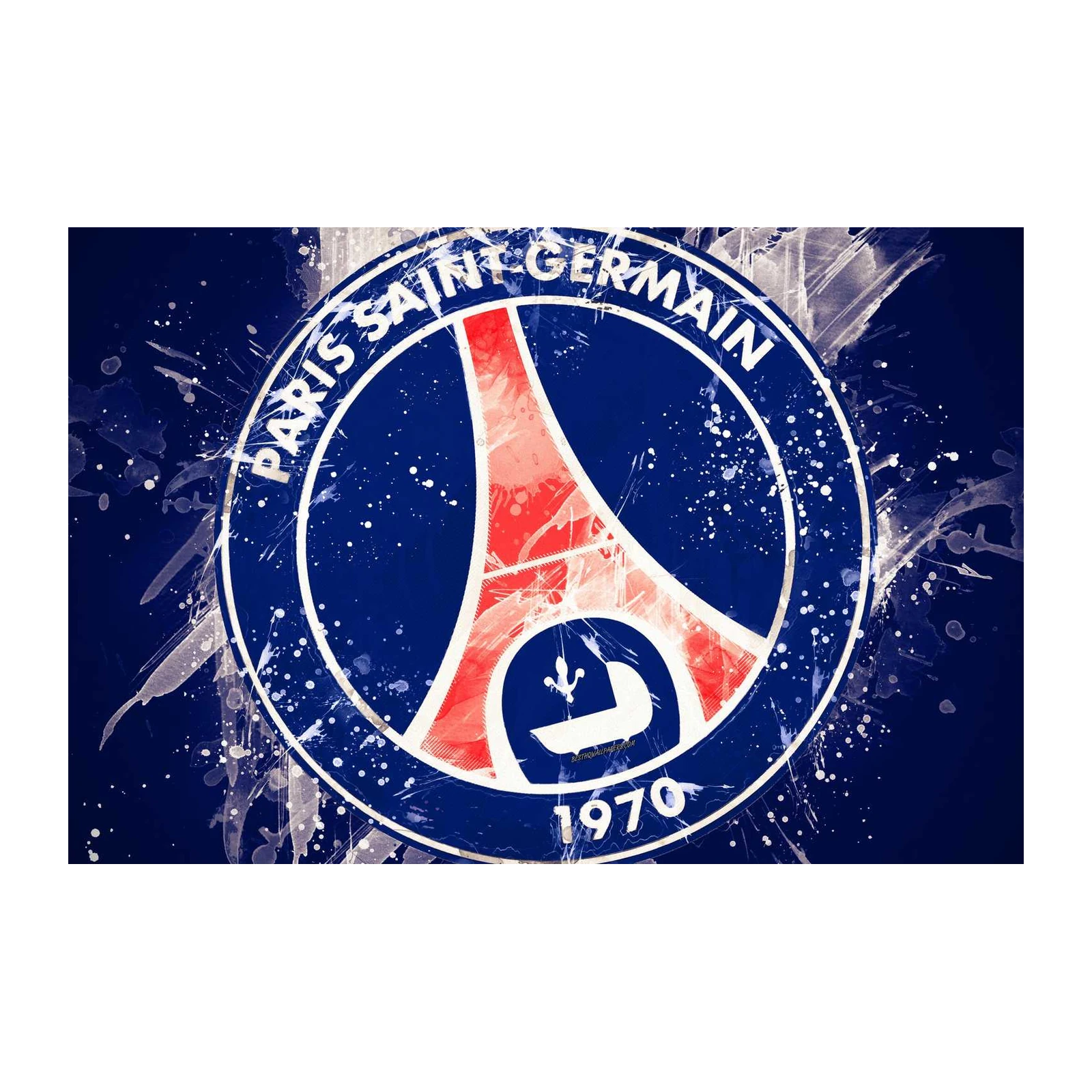PSG Eiffel Tower Grunge Art Wall Art