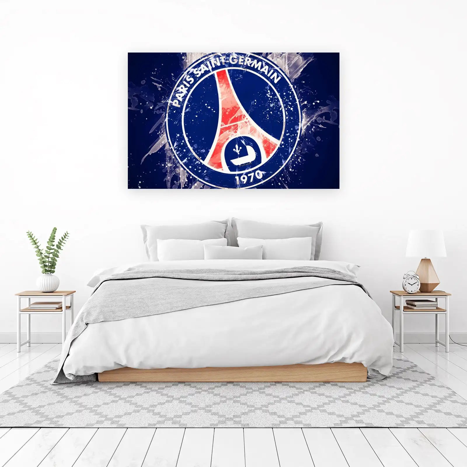 PSG Eiffel Tower Grunge Art Wall Art