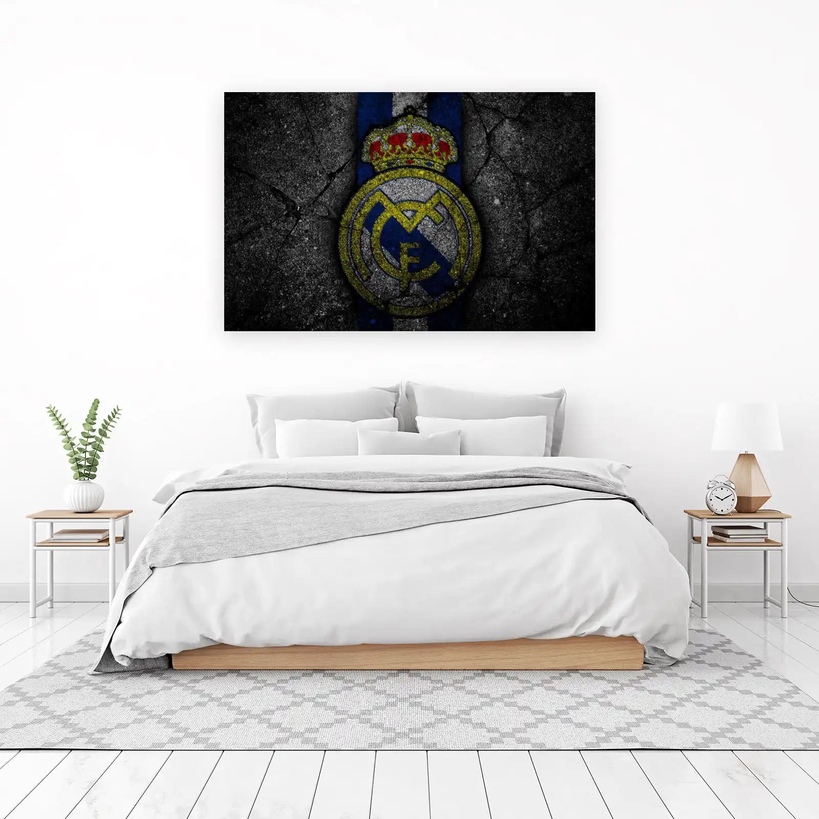 Real Madrid FC Crest Textured Wall Art