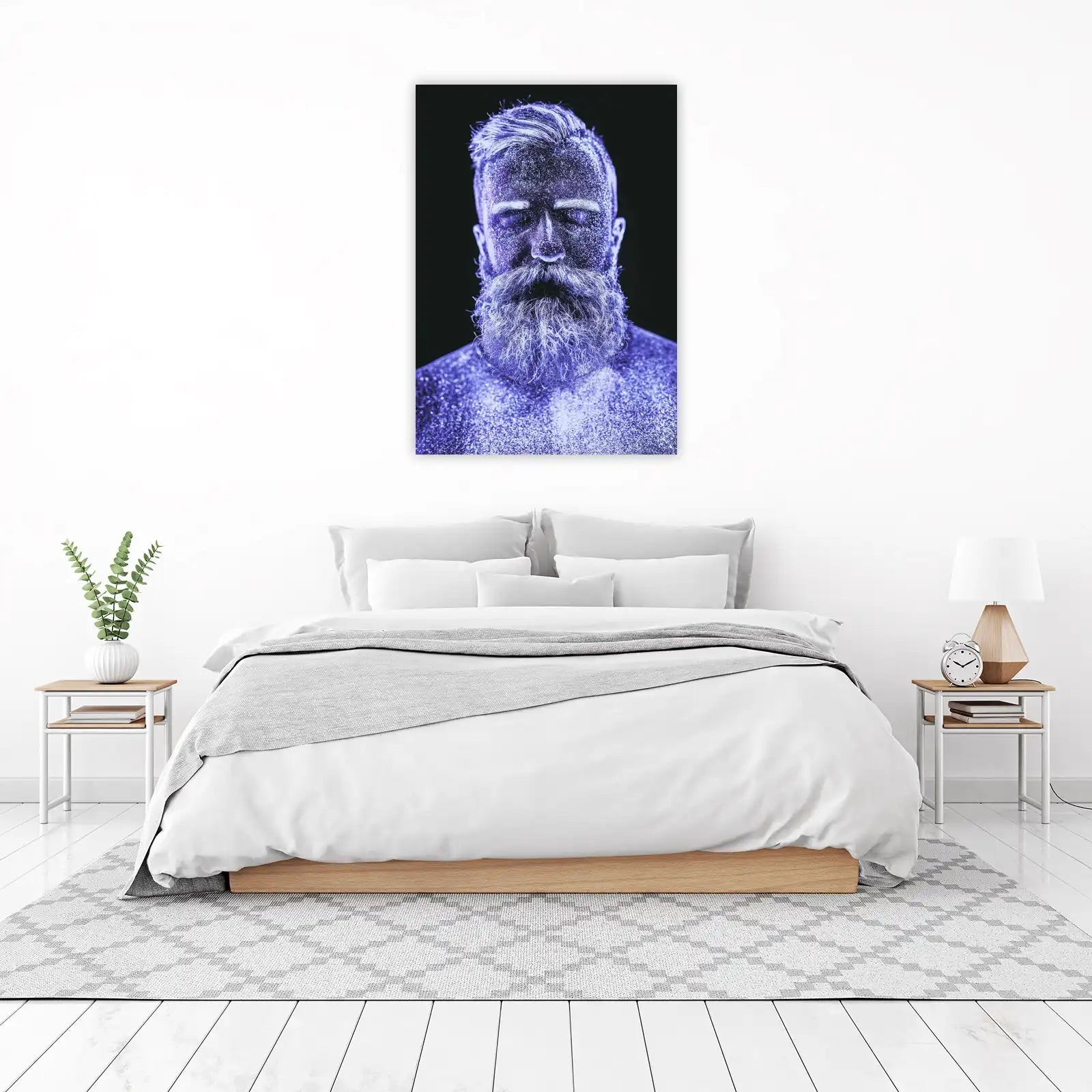 UV Glitter Beard Portrait Wall Art