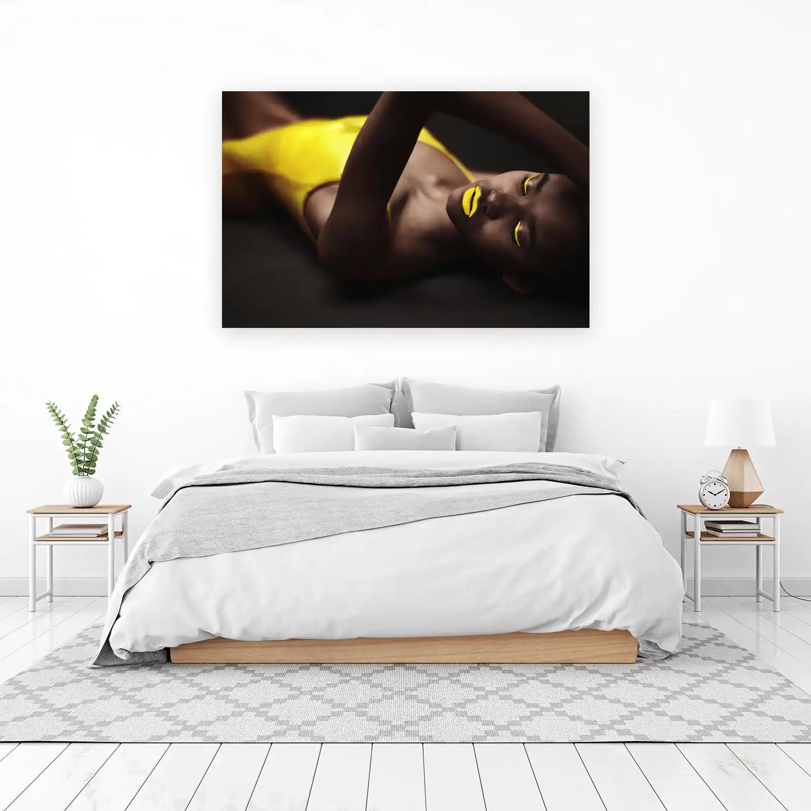 Bold Yellow Aura Portrait Wall Art