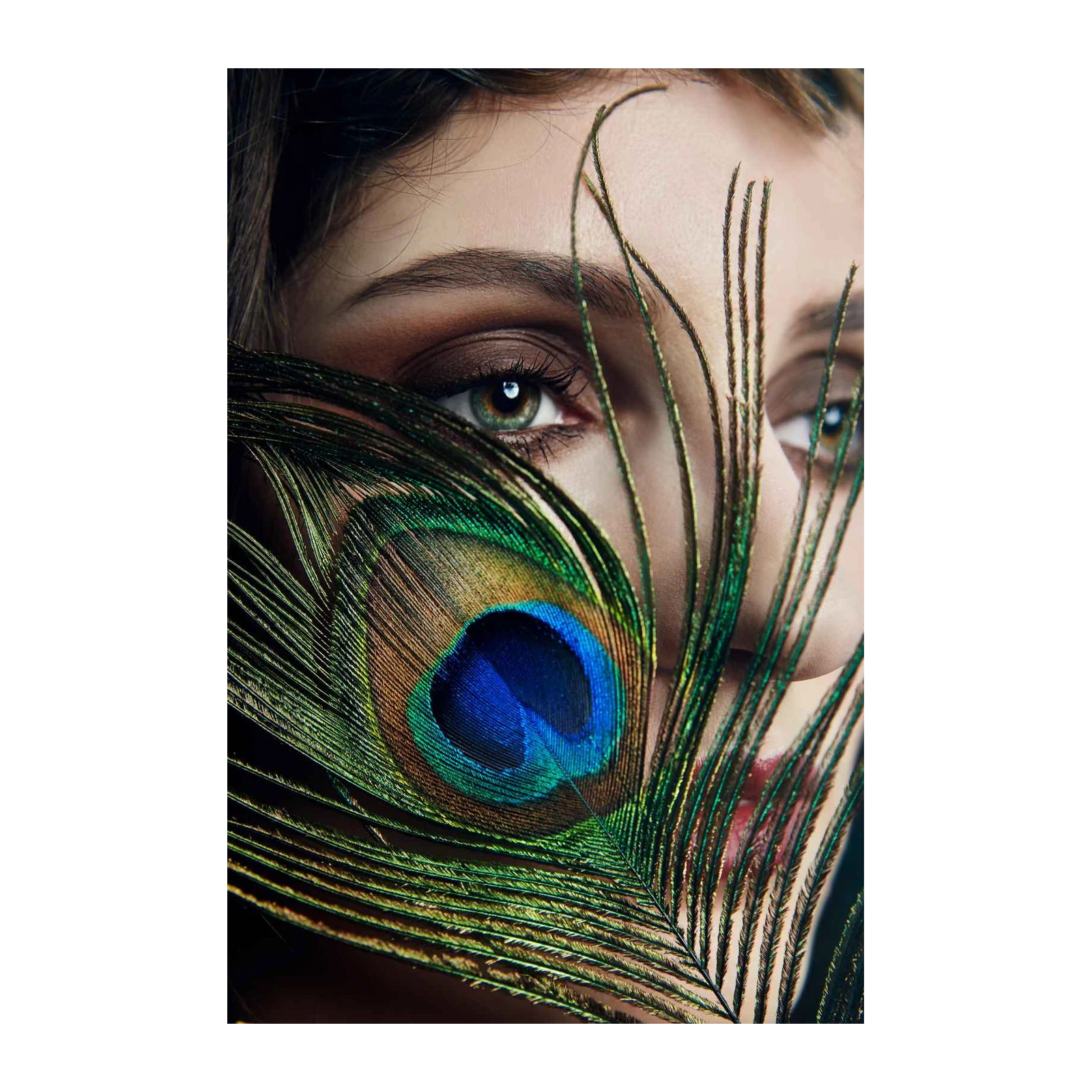 Mystic Peacock Eye Portrait Wall Art