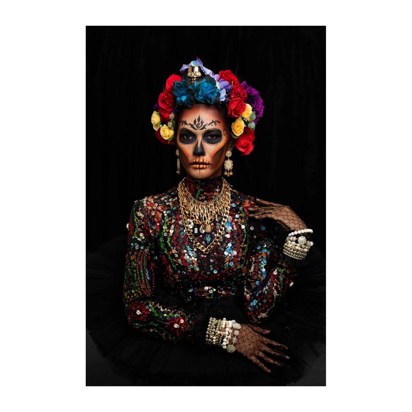 Day of the Dead Glamour Woman Wall Art