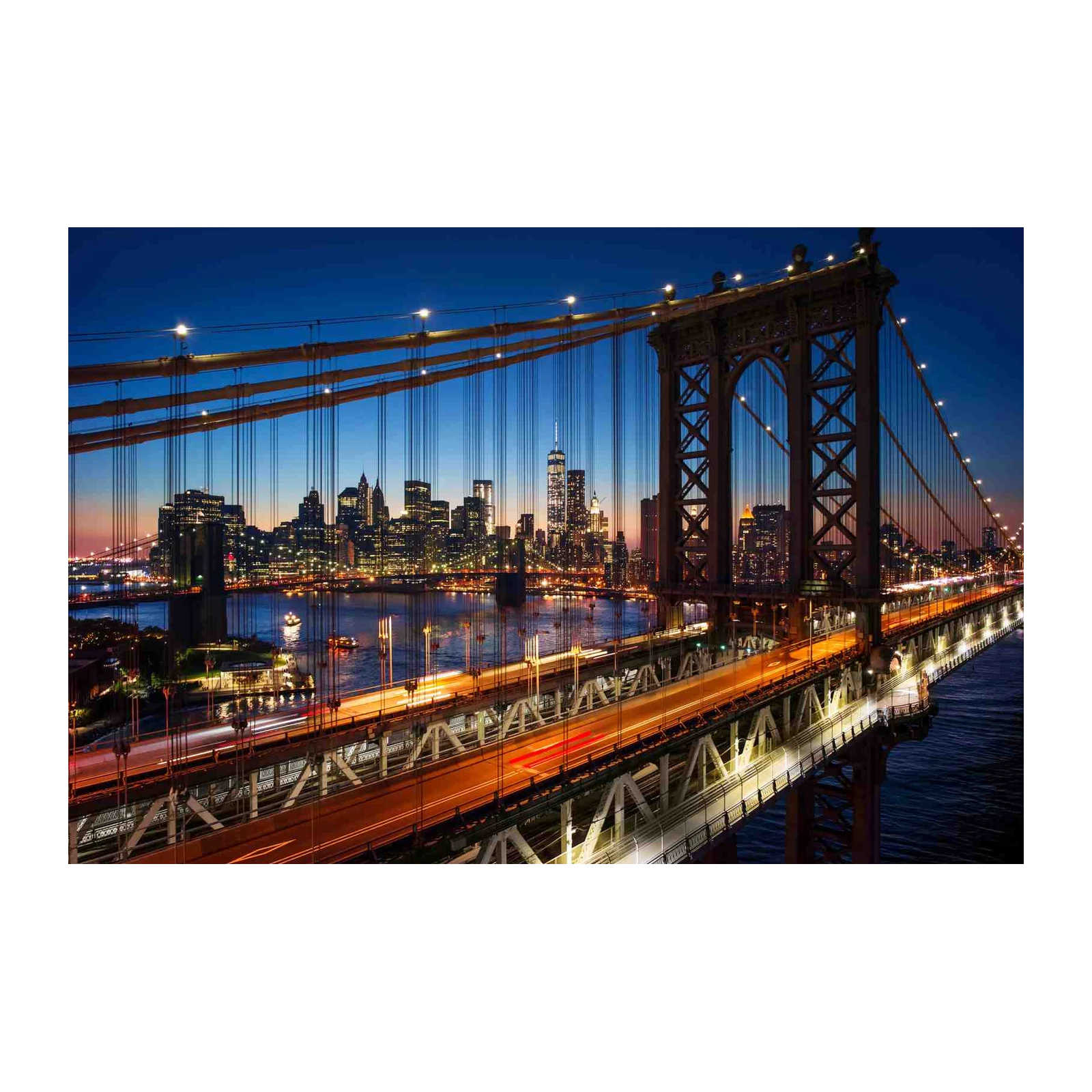 New York City Skyline at Dusk Wall Art
