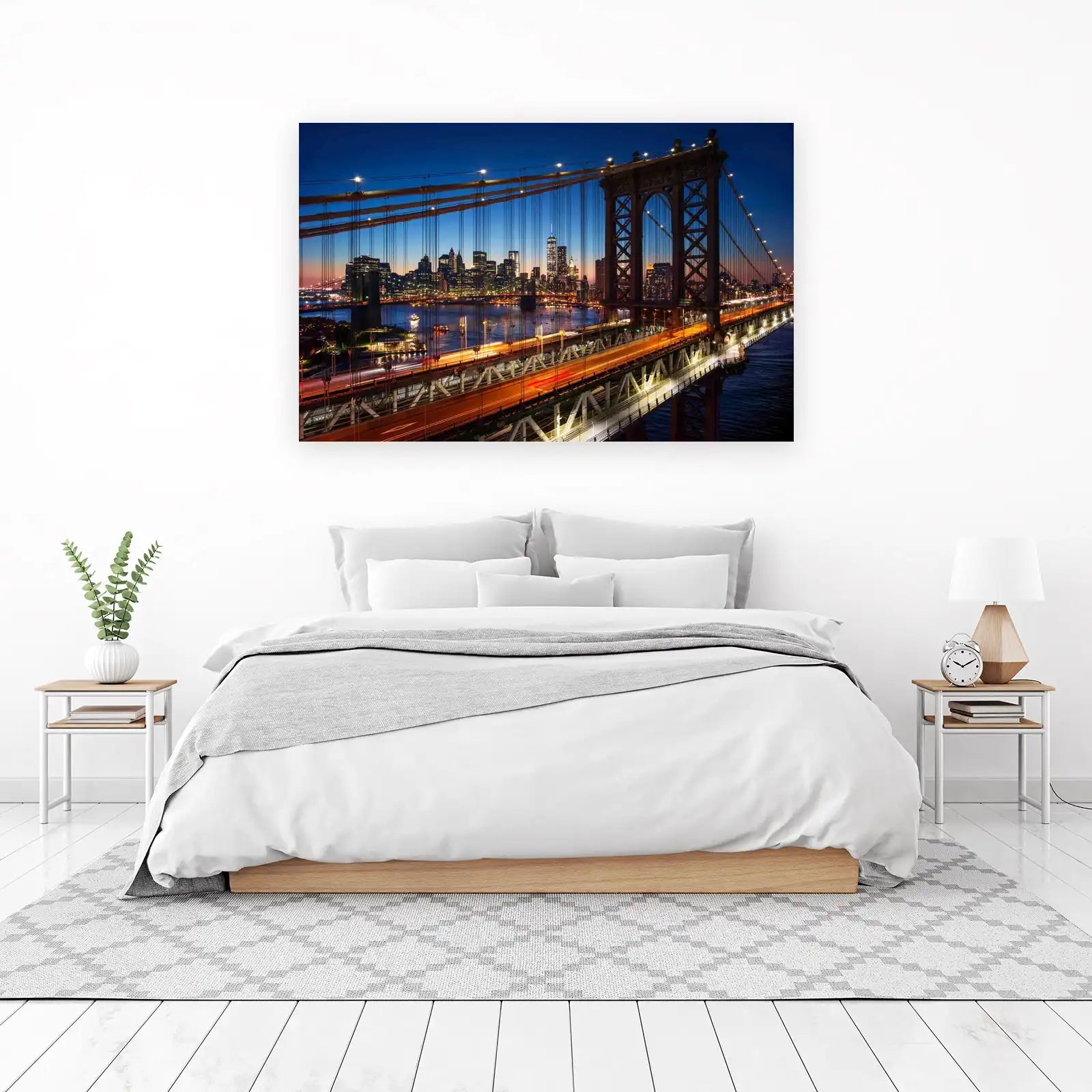 New York City Skyline at Dusk Wall Art
