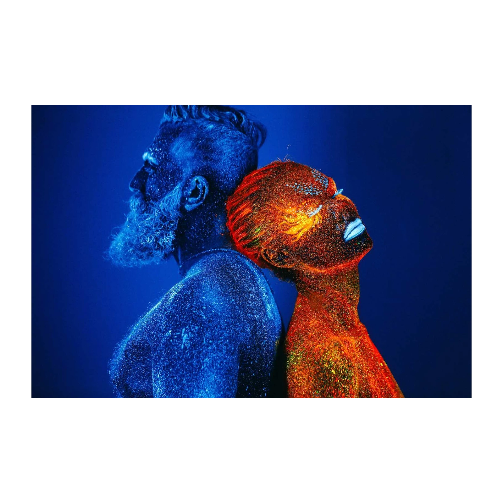 Glow Duo: Abstract UV Body Art Wall Art