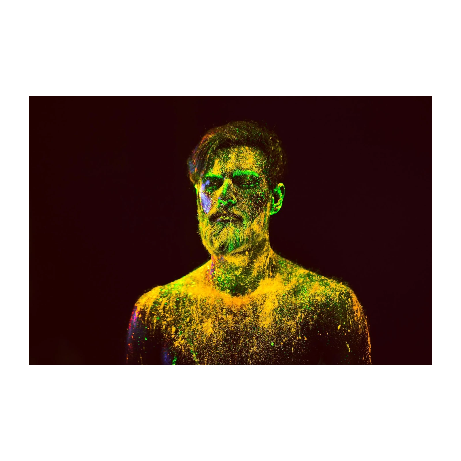 Vibrant Neon Portrait Man Wall Art