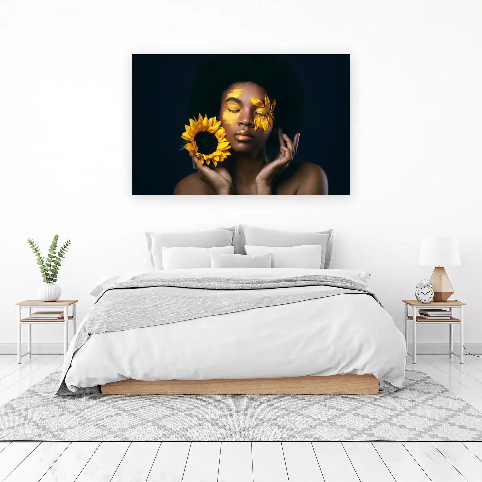 Golden Radiance Sunflower Portrait Wall Art