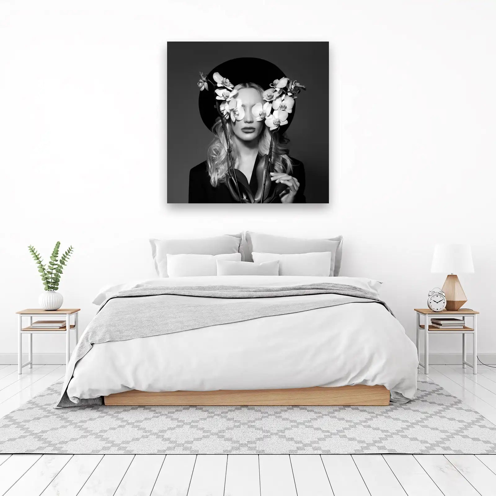 Ethereal Orchid Dreams Black & White Wall Art