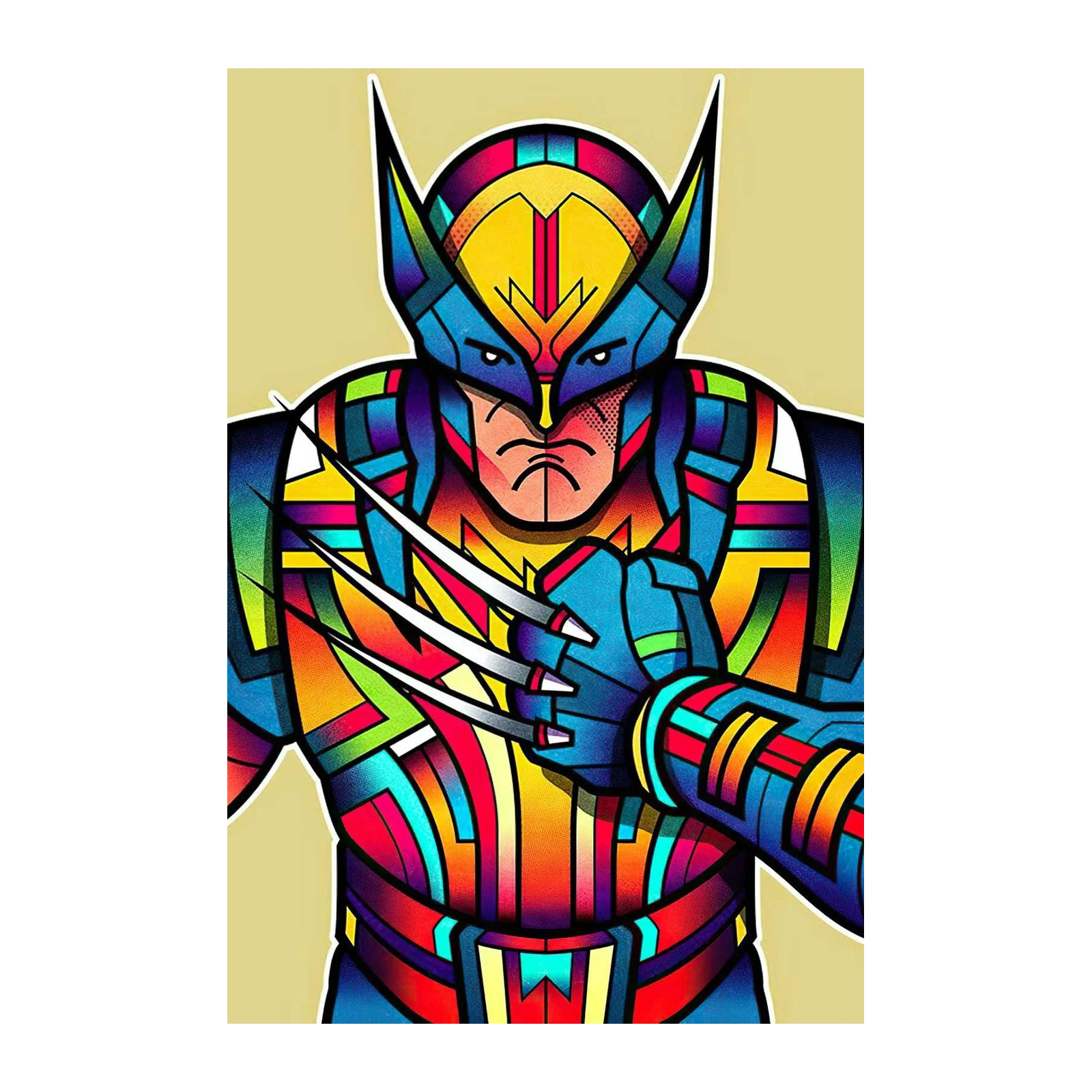 Vibrant Wolverine Pop Art Wall Art