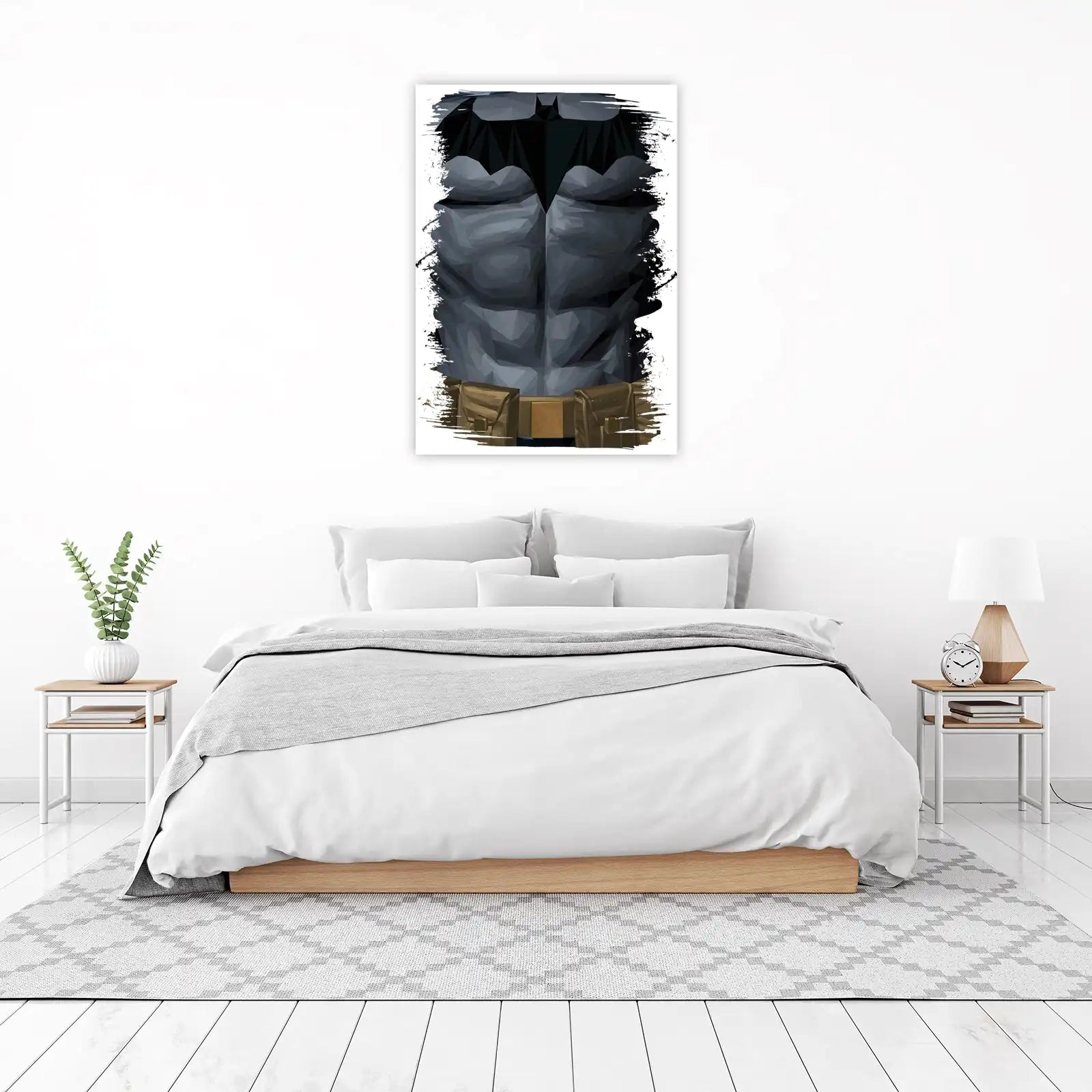 Geometric Batman Chest Wall Art