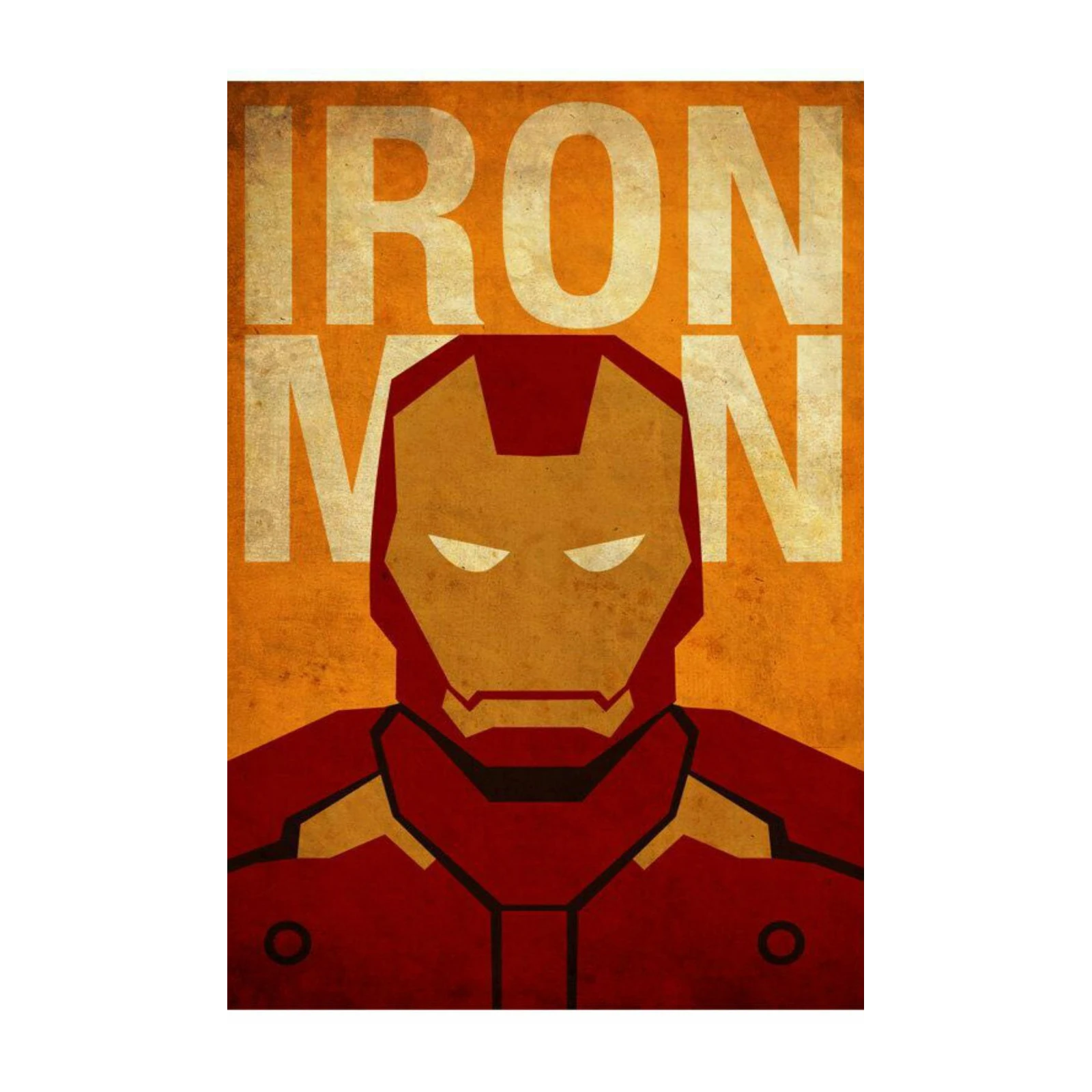 Retro Iron Man Minimalist Poster Wall Art