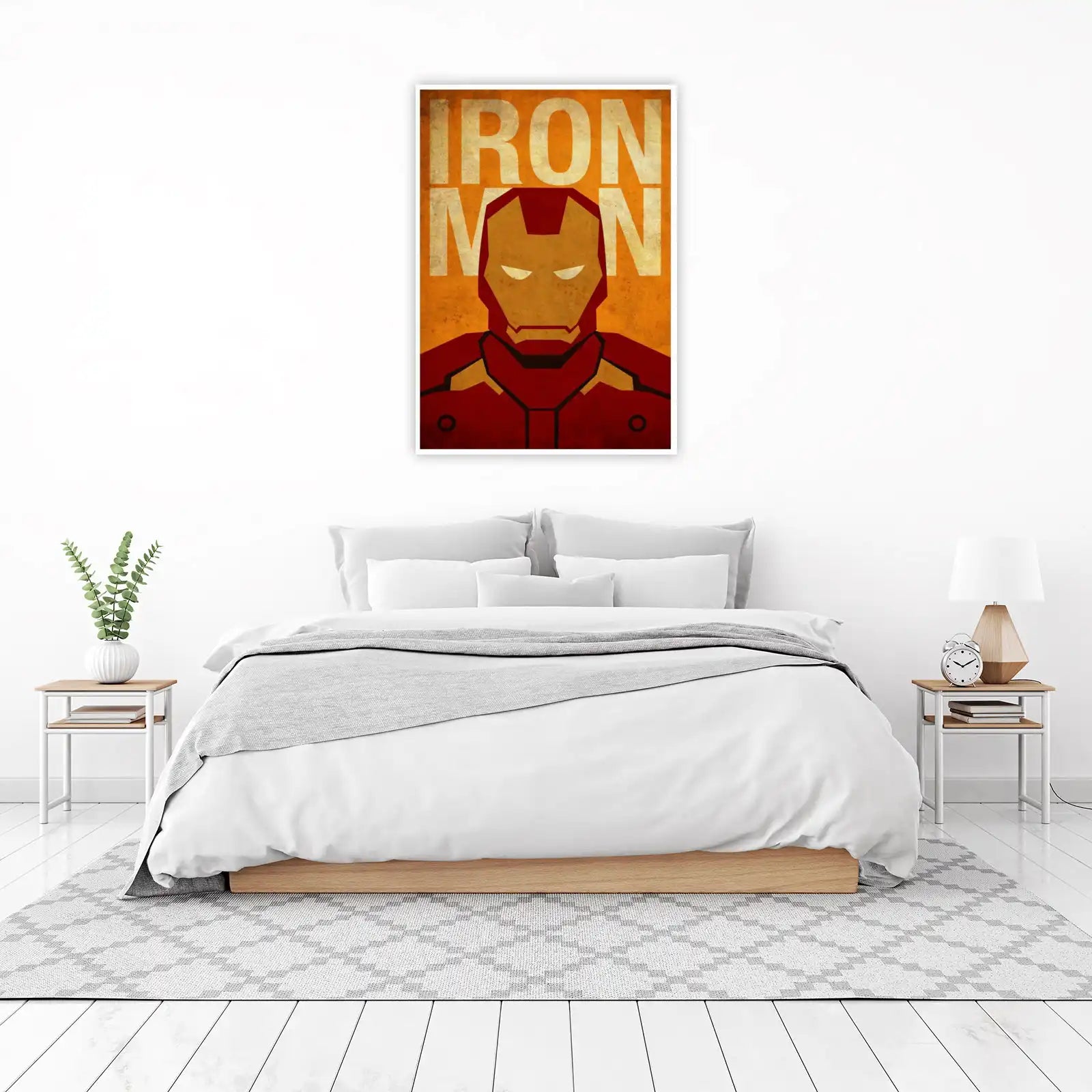 Retro Iron Man Minimalist Poster Wall Art