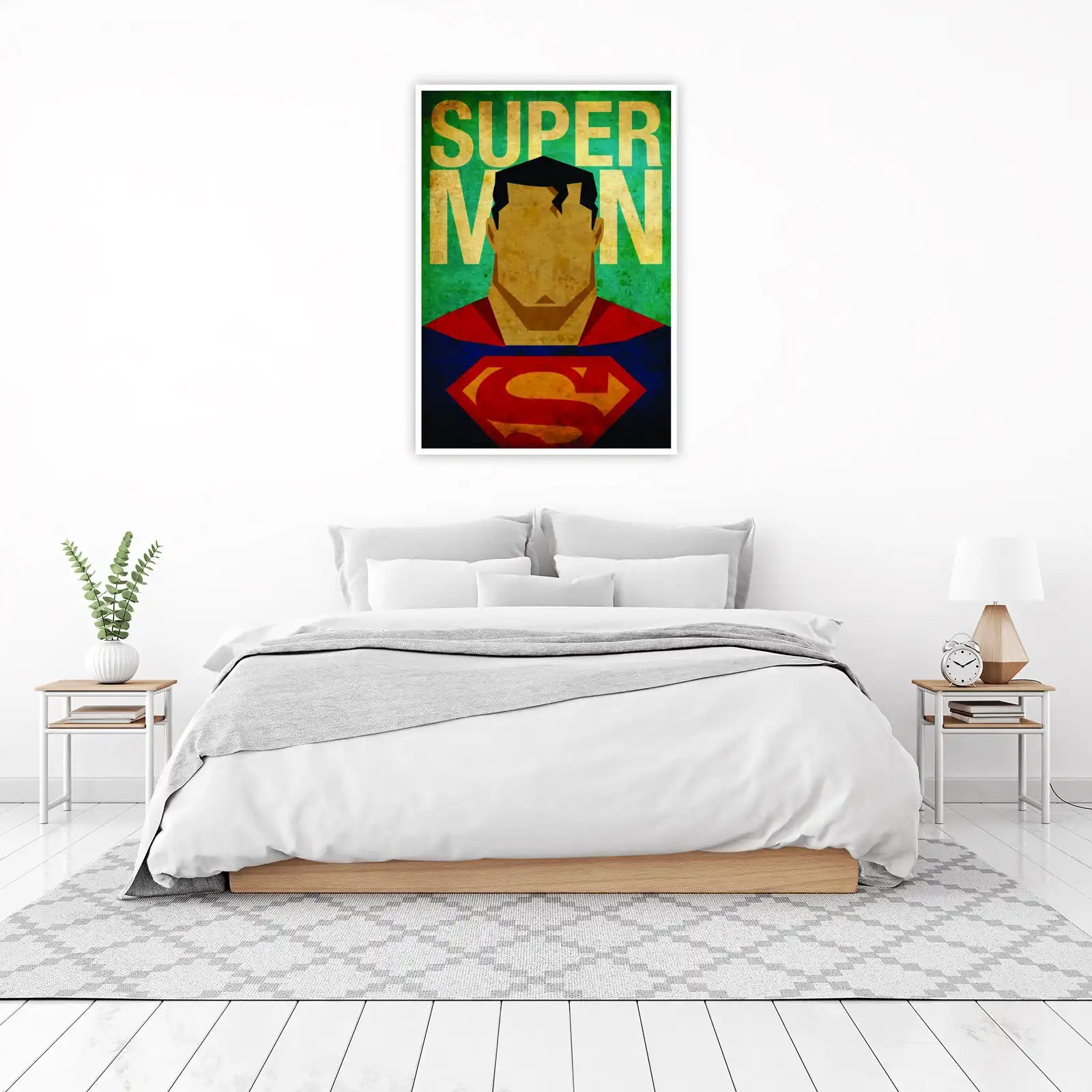 Vintage Superman Retro Comic Art Wall Art