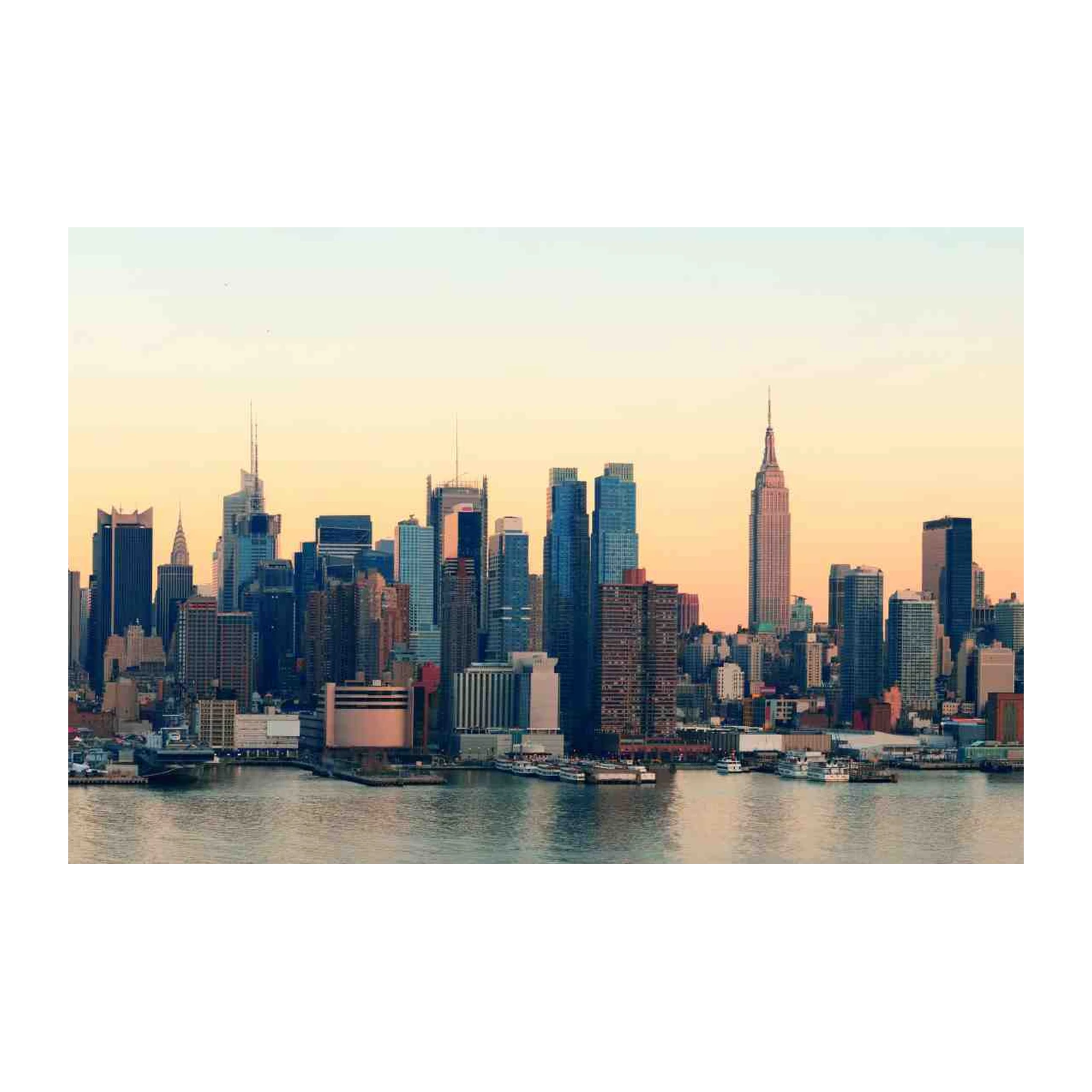 Majestic NYC Skyline Sunset Wall Art