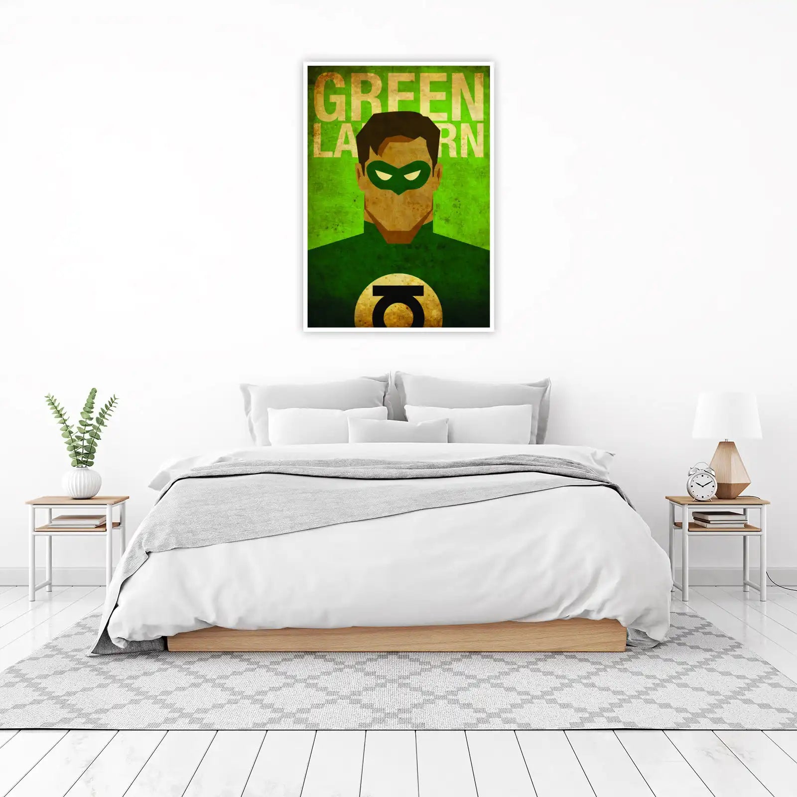 Heroic Green Lantern Vintage Poster Wall Art
