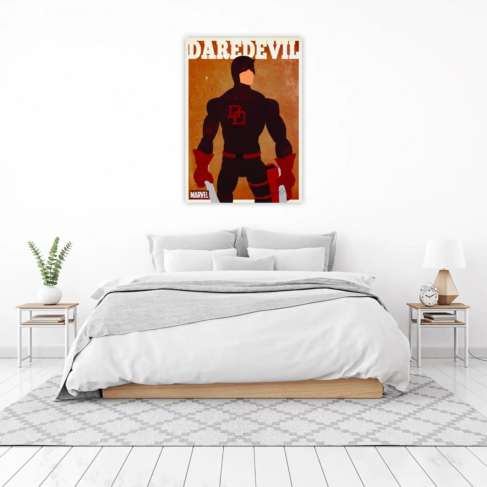 Daredevil Minimalist Marvel Wall Art
