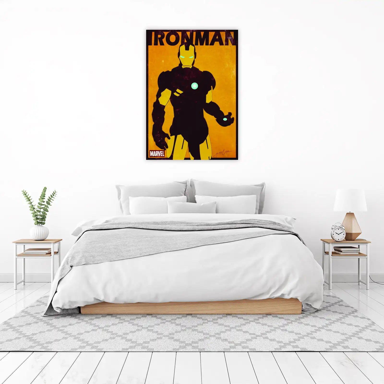 Vintage Iron Man Retro Poster Wall Art