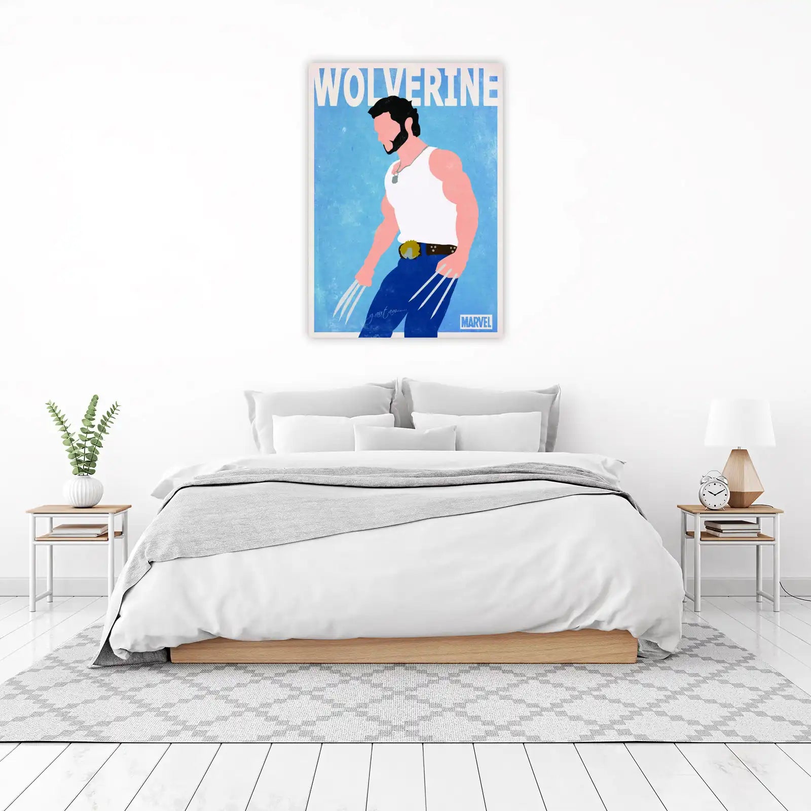 Wolverine Minimalist Marvel Wall Art
