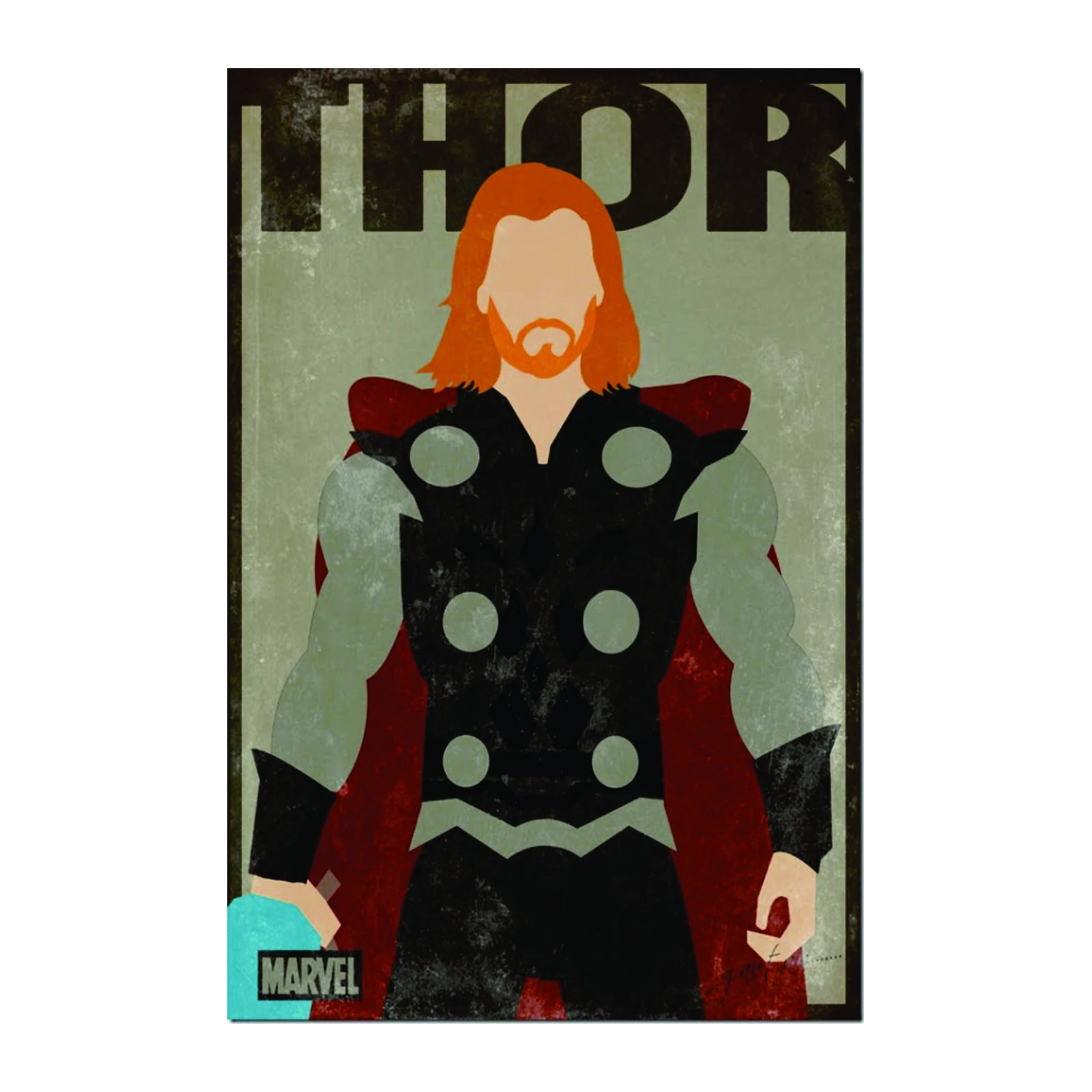 Minimalist Thor Avengers Wall Art