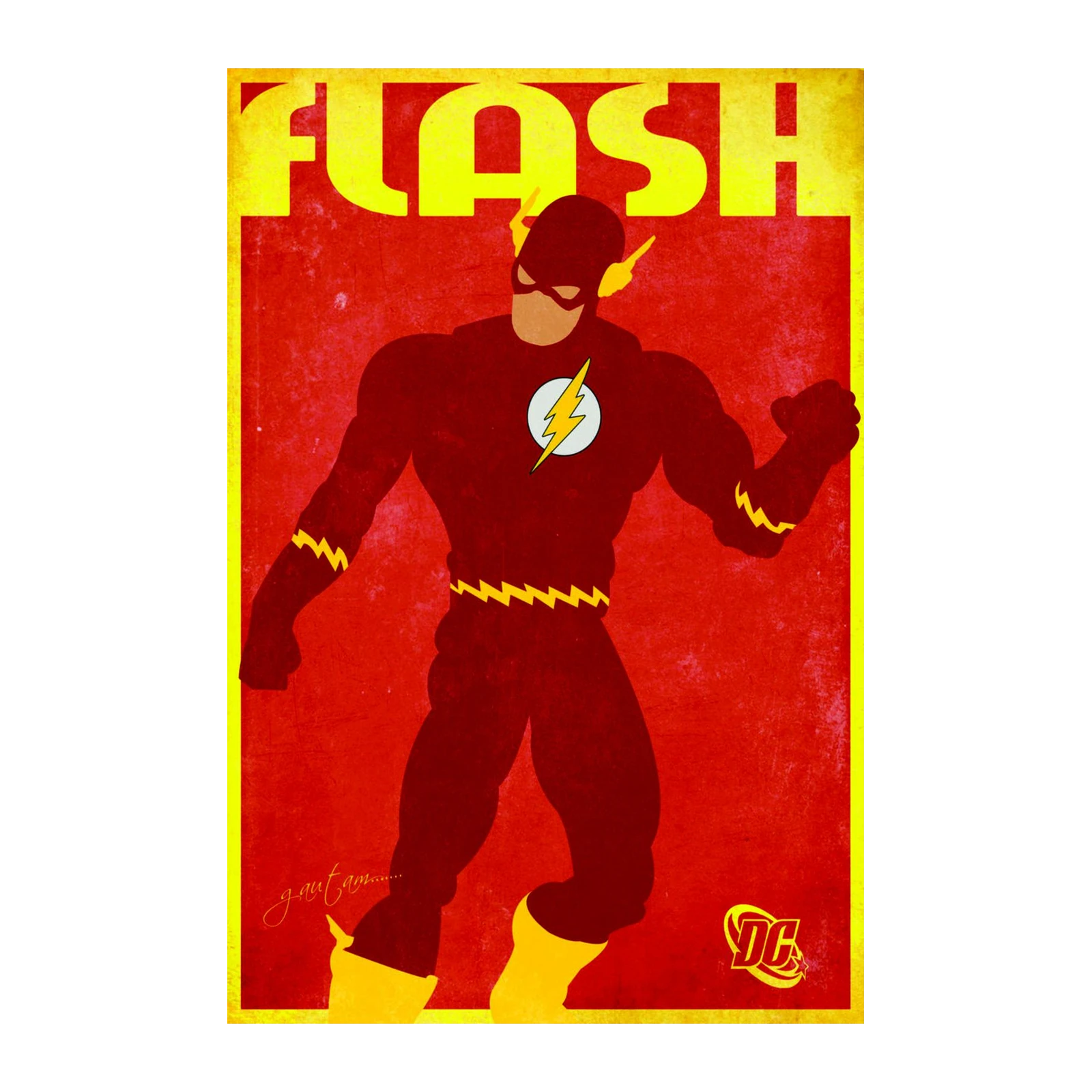 Vintage Flash Comic Style Wall Art