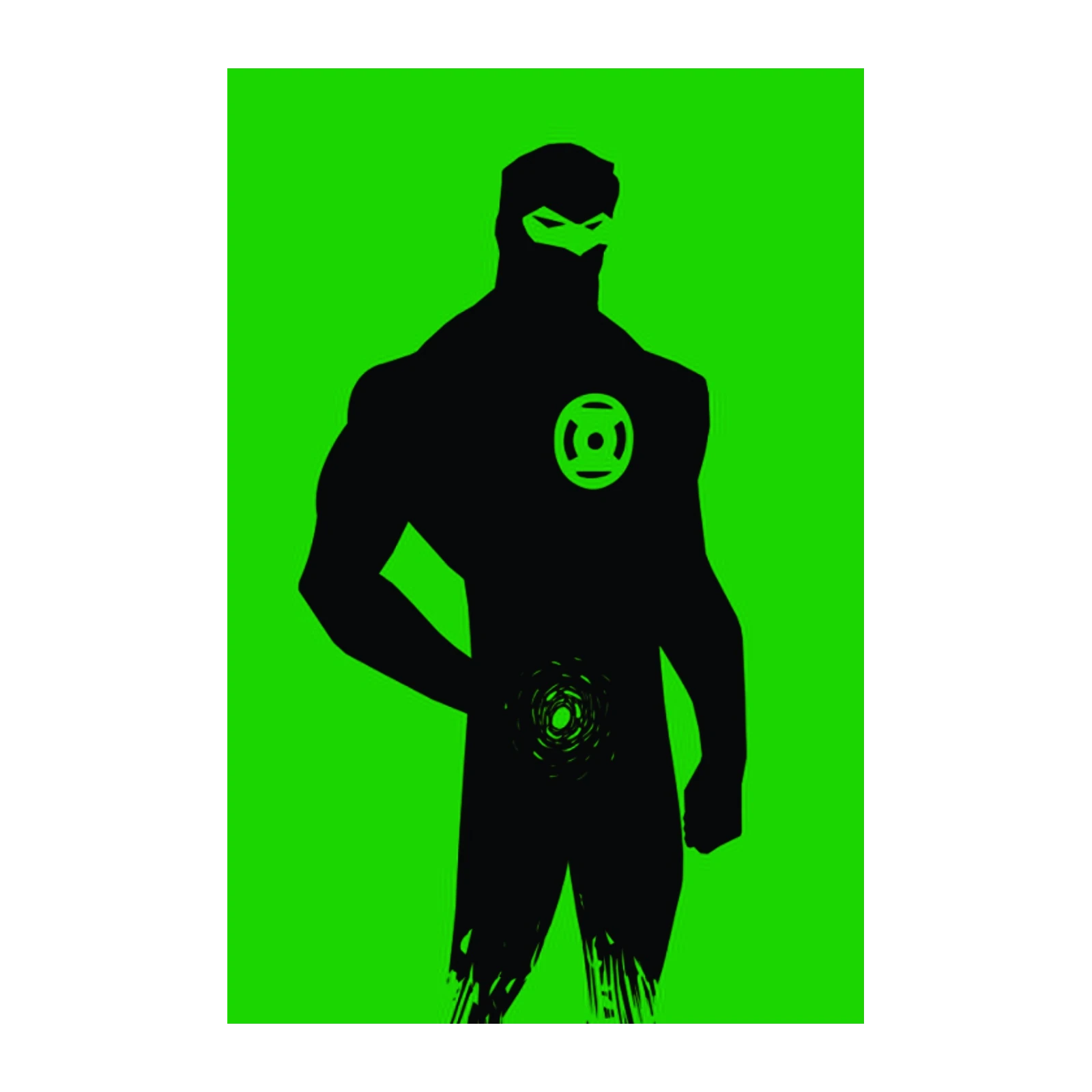Green Lantern Silhouette Wall Art