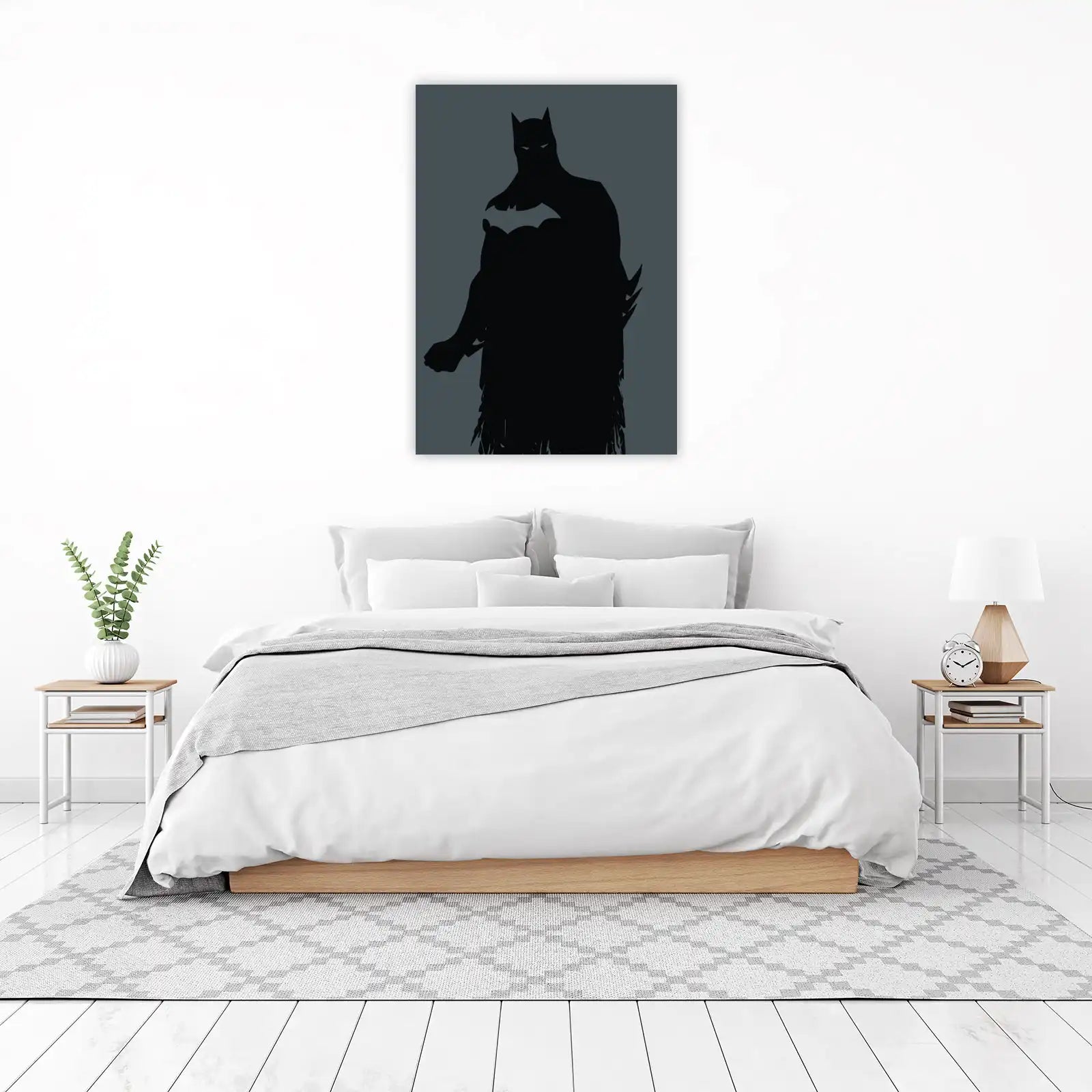 Dark Knight Silhouette Minimalist Wall Art