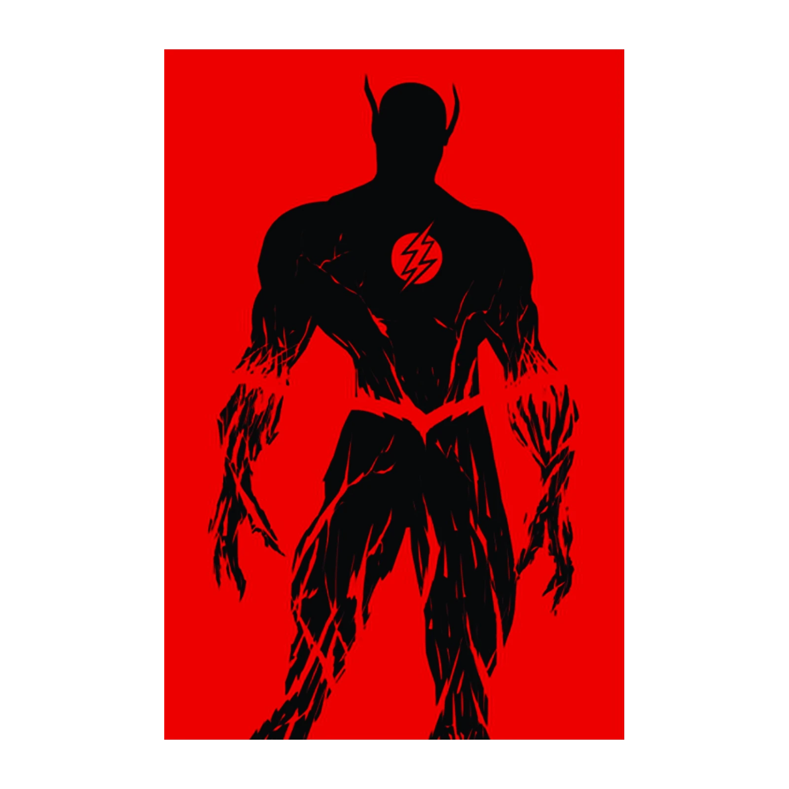 Crimson Speedster Silhouette Wall Art